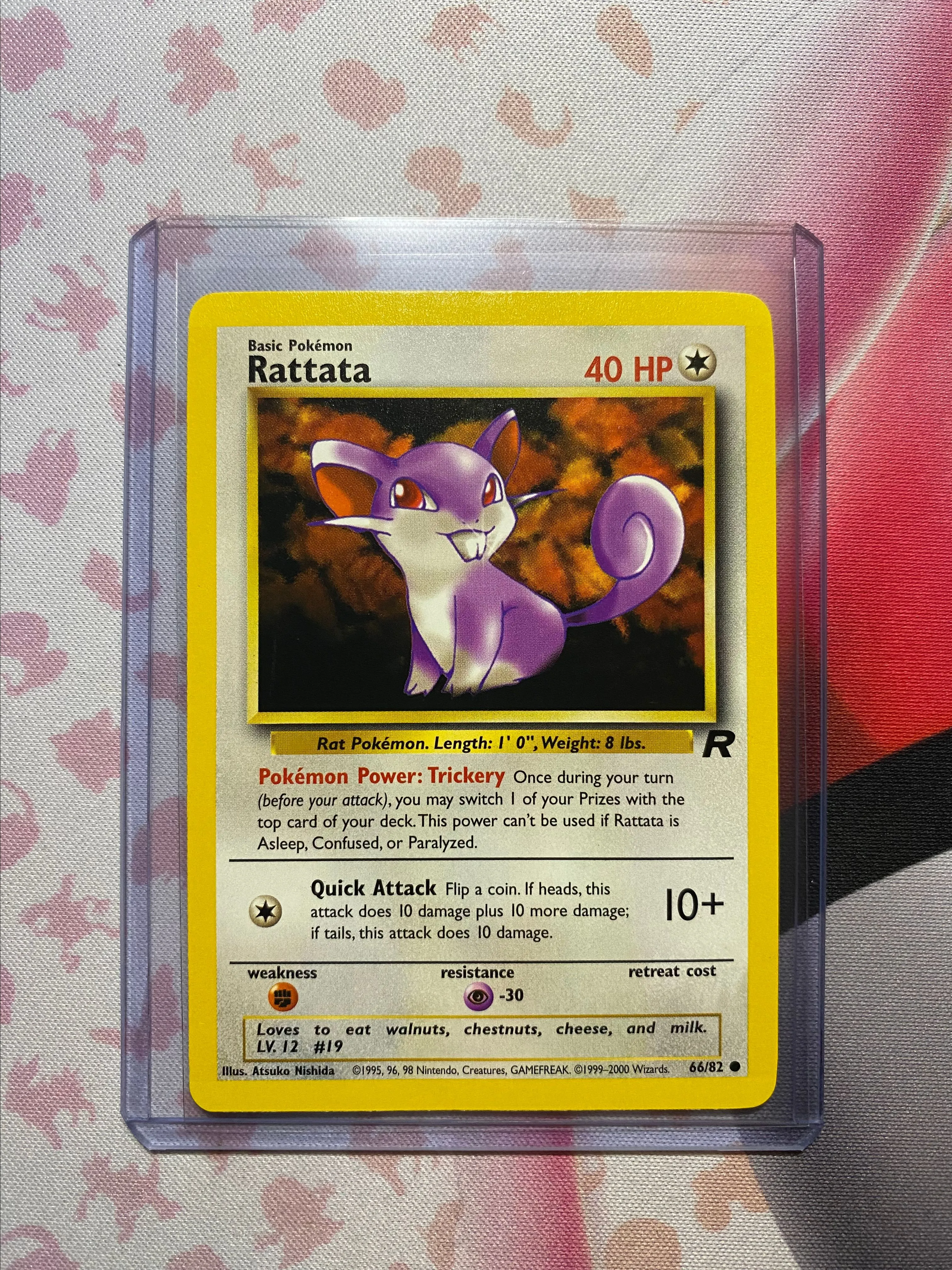 1995 rattata pokemon card No.019 Top Sun Green Back NM-EX Japanese q92 Rattata | EX Fire Red