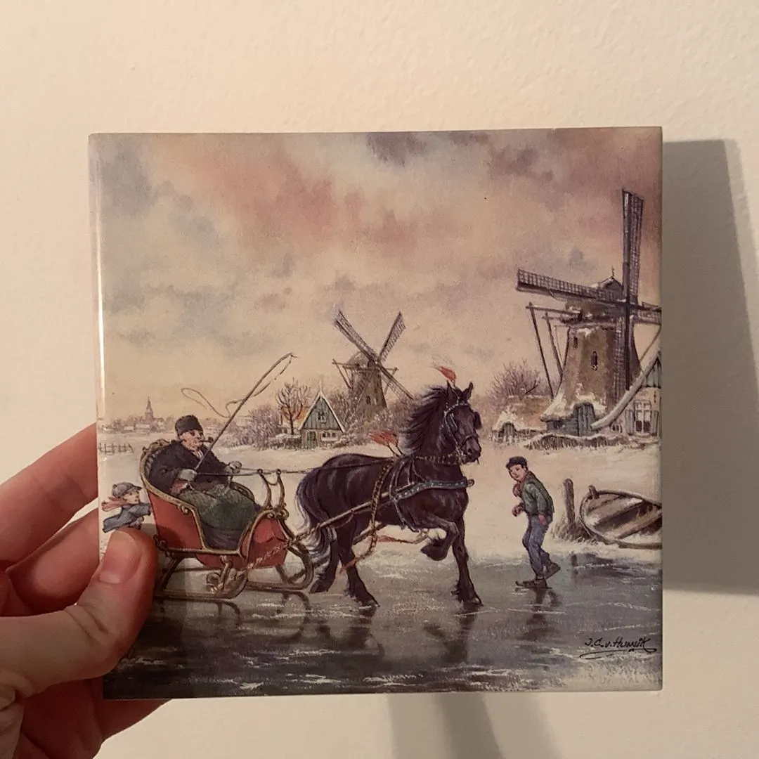 Product image for Ter Steege Dutch Tile with Black Horse