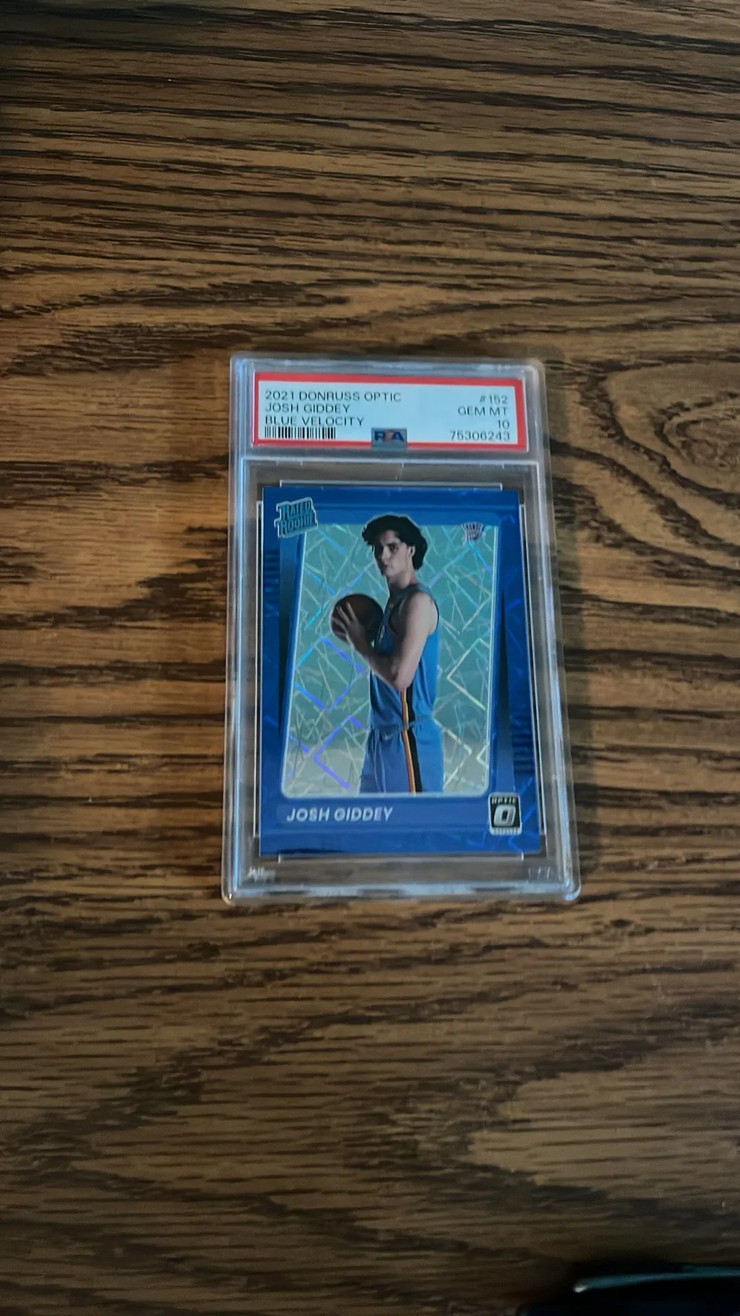 Product image for 2021 Panini Donruss Optic Josh Giddey 152 Blue Velocity PSA GEM MT 10