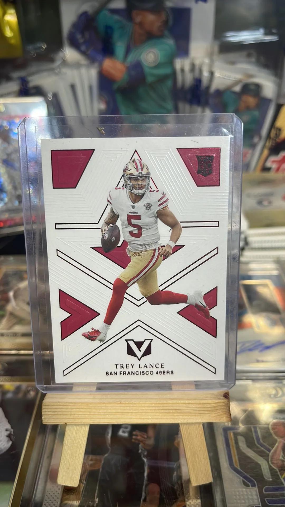 Product image for 2021 Panini Chronicles Vertex Red Foil Trey Lance #/199