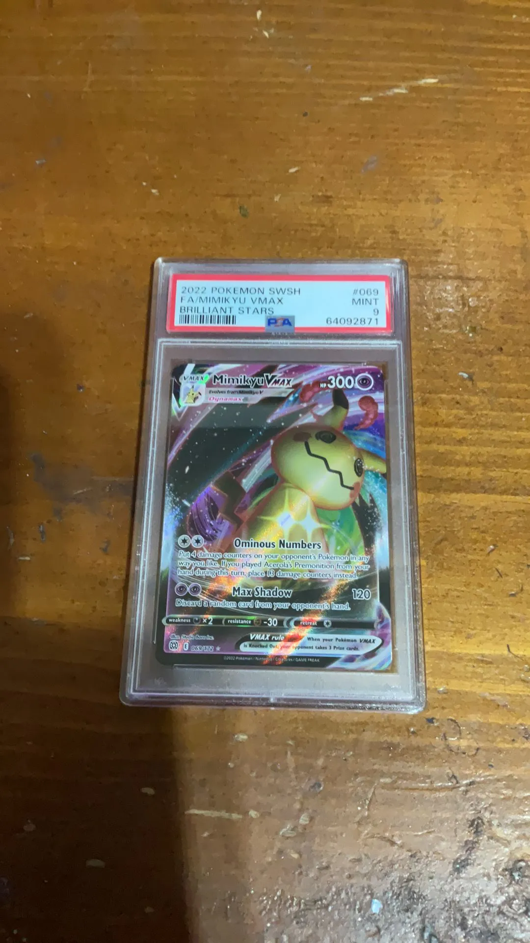 Product image for Mimikyu Vmax PSA MINT 9