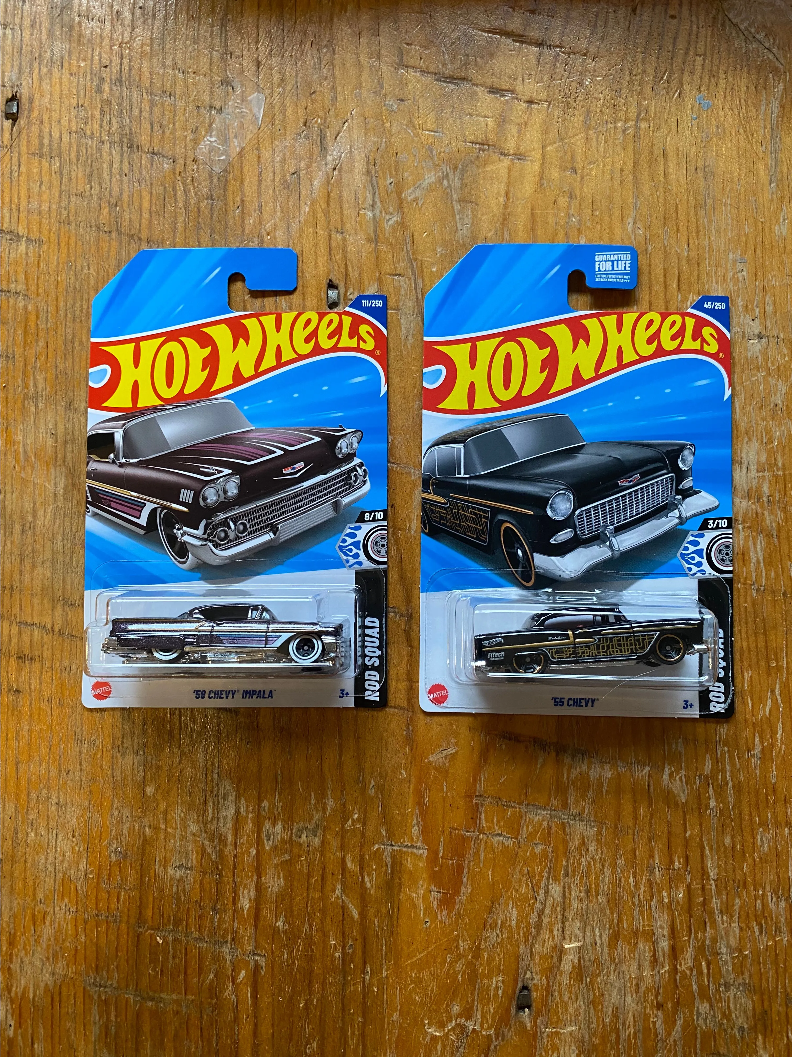 Product image for Hot Wheels 2025 Chevy Set of 2. ‘58 Chevy Impala, ‘55 Chevy Bel Air