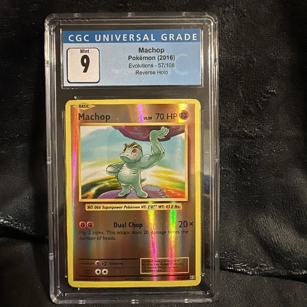 Product image for 2016 Evolutions Machop Reverse Holo CGC 9