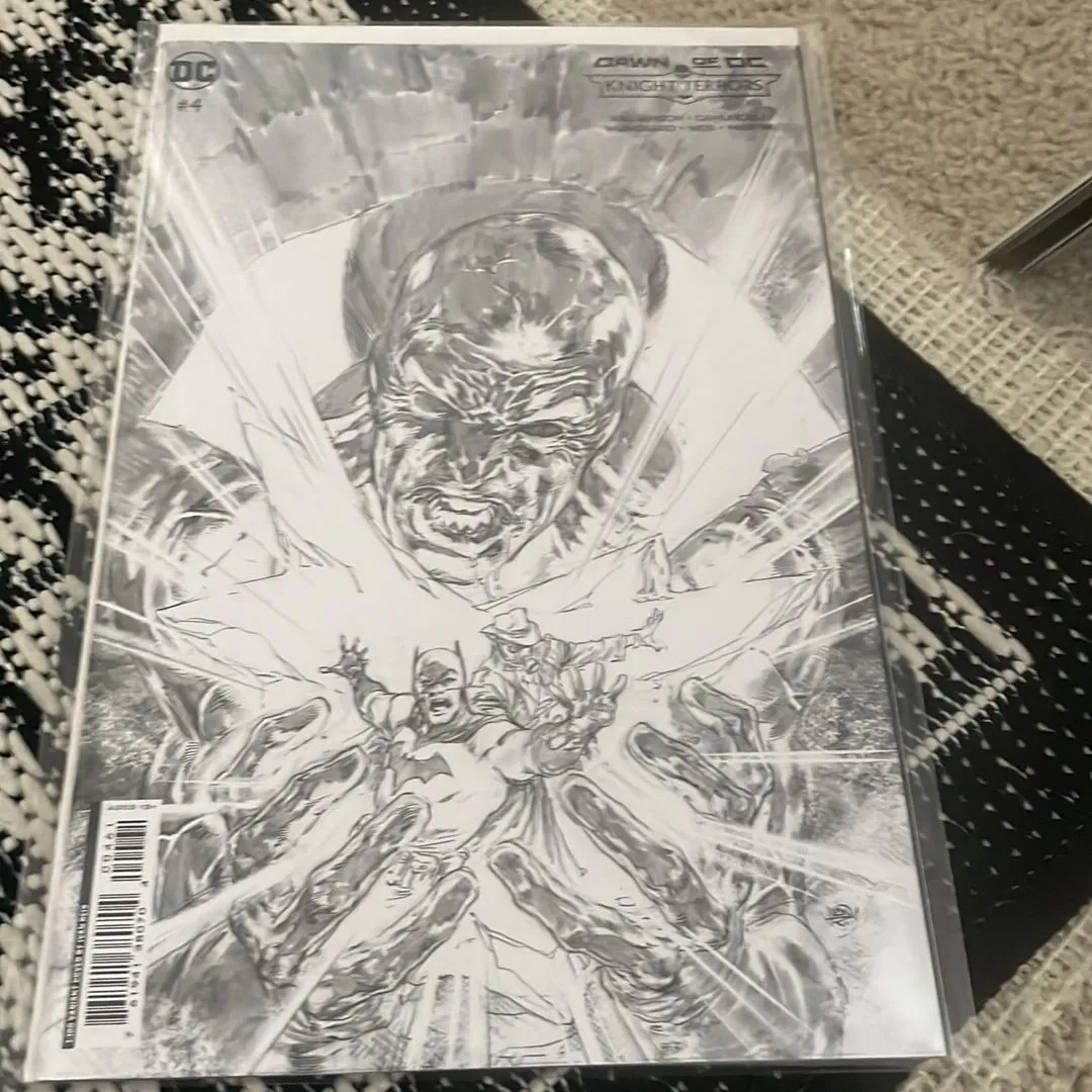 Product image for Dawn of DC Knight Terrors #4 Ivan Reis 1:100 Black & White Sketch Variant 2023