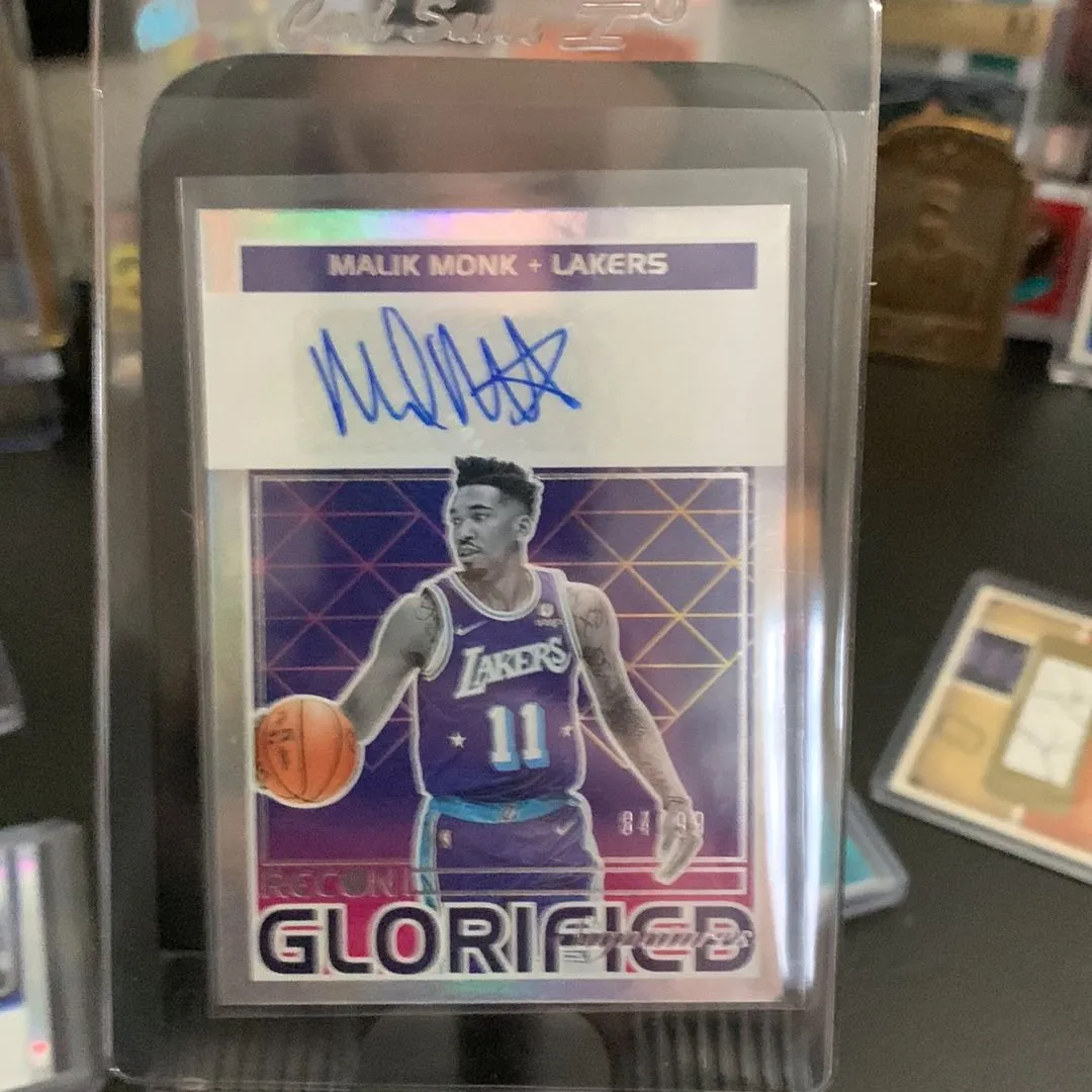 Product image for MALIK MONK AUTO 84/99 2021-22 PANINI RECON GLORIFIED AUTOGRAPH LA LAKERS