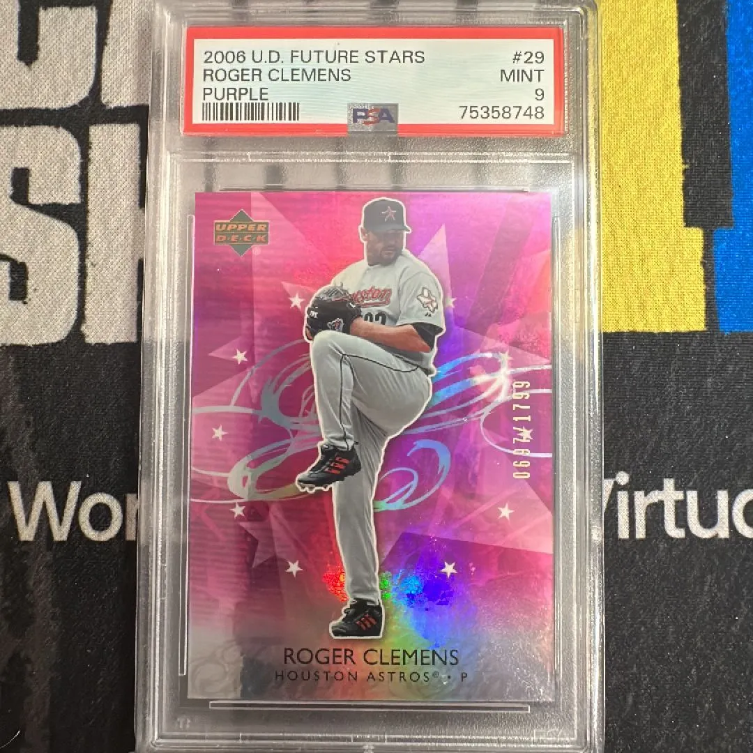 Product image for 2006 Upper Deck Future Stars Roger Clemens 29 Purple PSA MINT 9