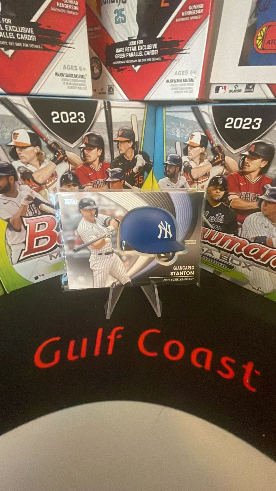 Product image for Giancarlo Stanton Topps batting helmet card
