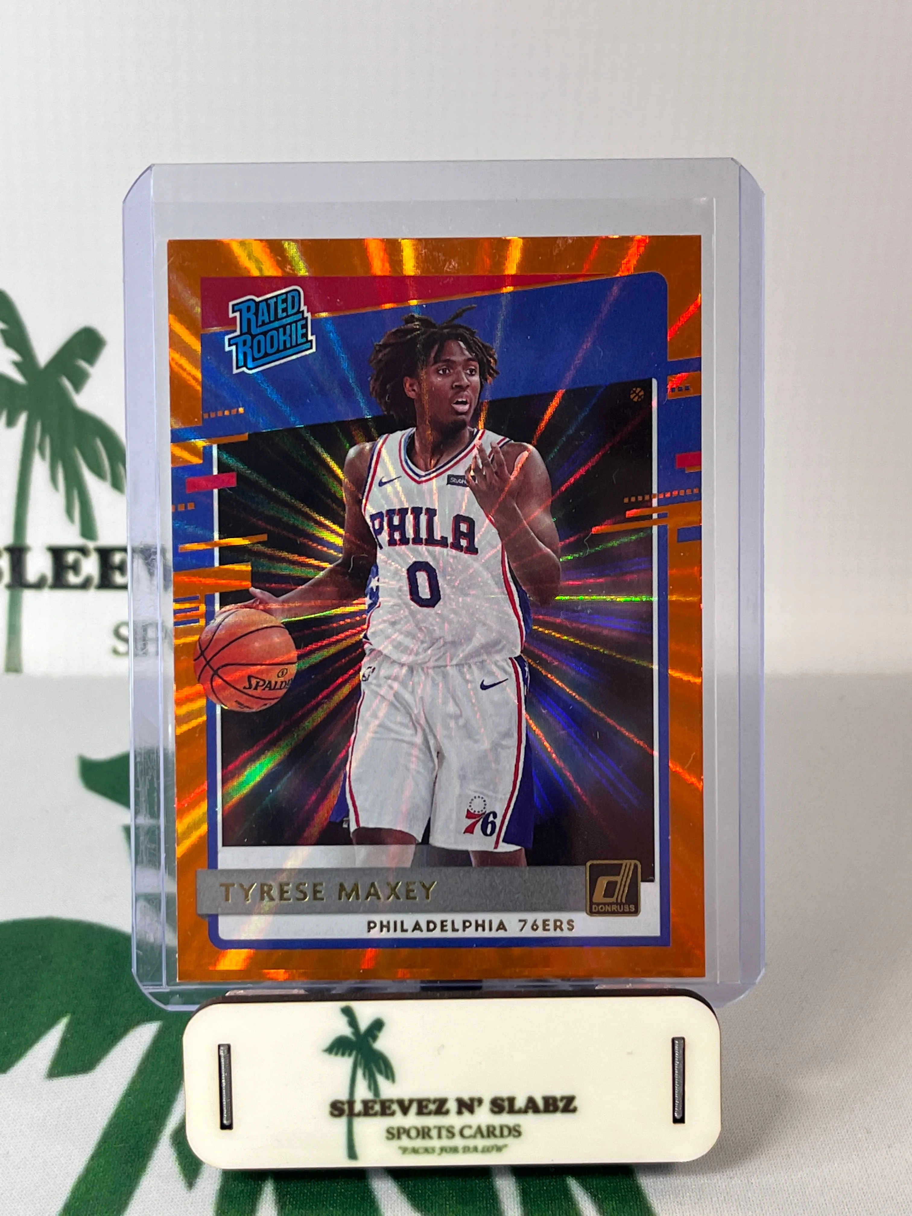 Product image for 2020-21 Donruss Holo Orange Lazer Tyrese Maxey #211