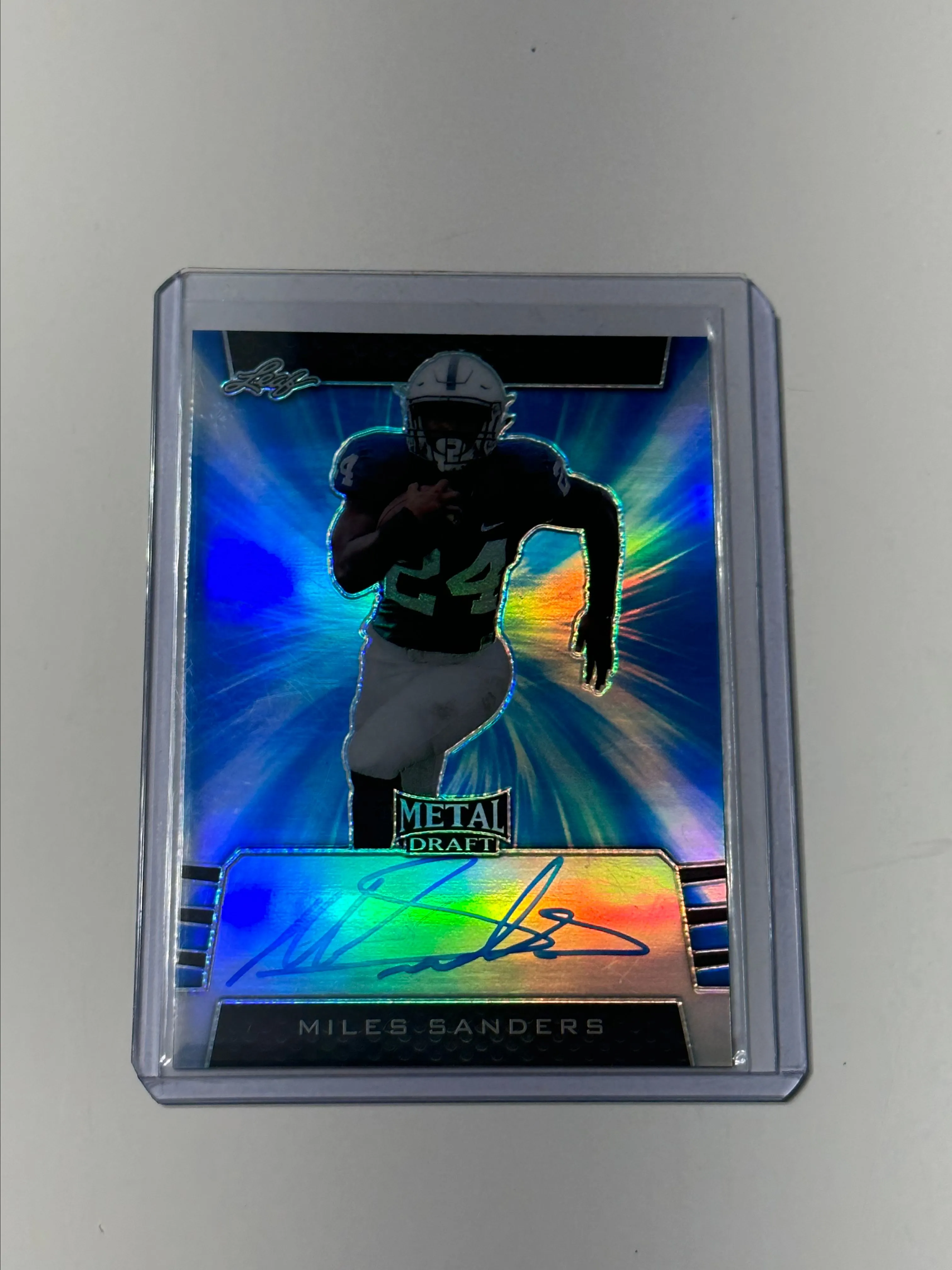Product image for Miles Sanders Auto RC #d /35 Penn State Eagles Panthers 🔥On Card🔥