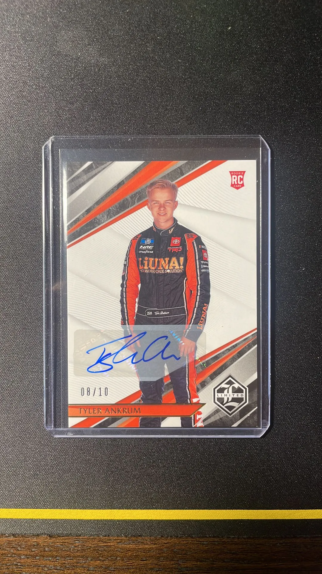 Product image for Tyler Ankrum Gold Rookie Auto 08/10
