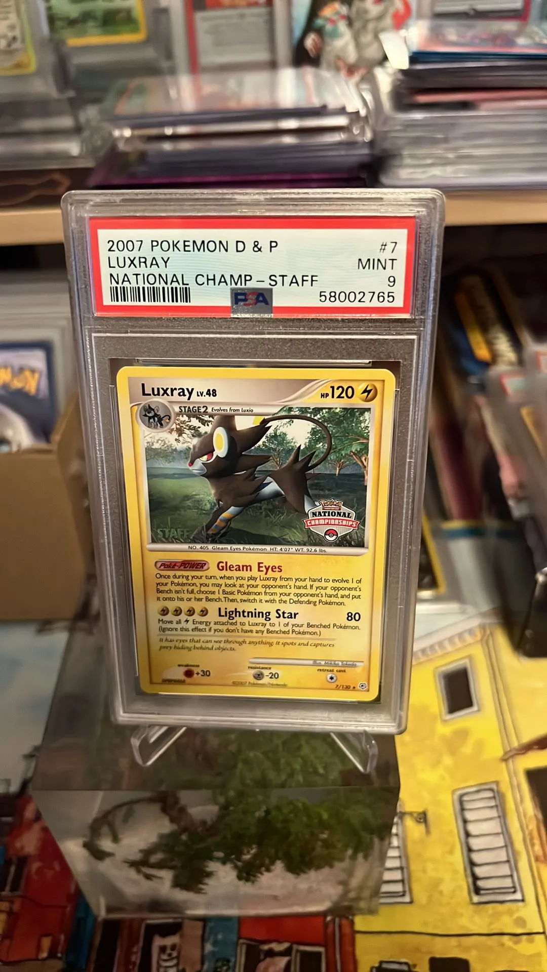 Product image for 2007 Pokemon Diamond & Pearl Luxray National Champ-Staff PSA MINT 9