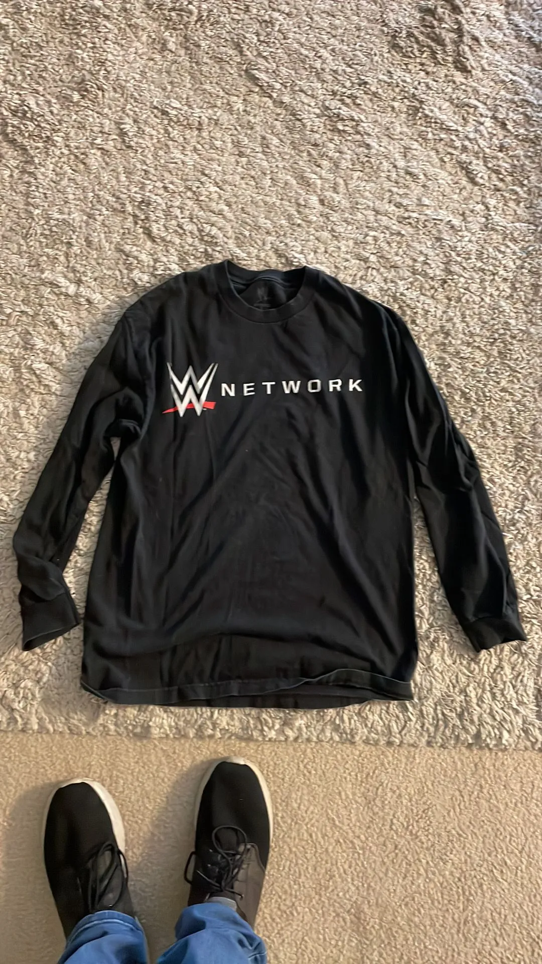 Product image for WWE Network LARGE Black Long-sleeve Shirt