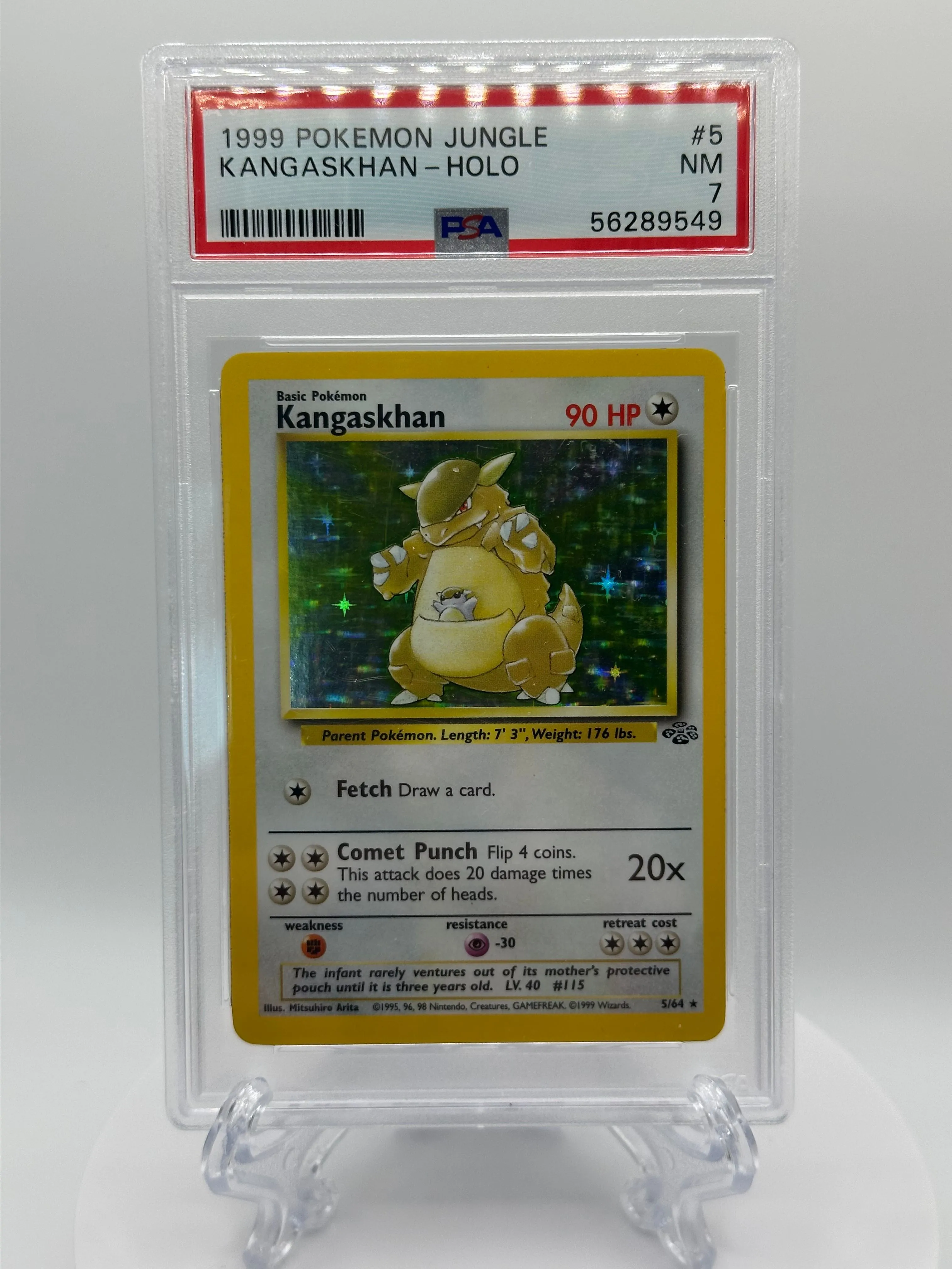 1999 kangaskhan pokemon card value - - 99/149 - Holo Rare - Reverse Holo Retreat Cost Kangaskhan [No Symbol] #5 Prices
