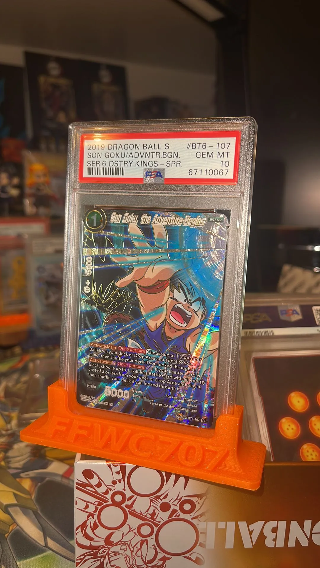 Product image for 2019 Dragon Ball Super Series 6 Destroyer Kings Son Goku/Advntr.Bgn. Ser.6 Dstry.Kings-Spr. PSA GEM