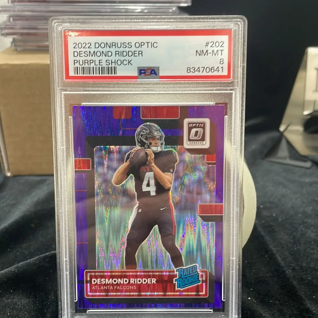 Product image for 2022 Panini Donruss Optic Desmond Ridder 202 Purple Shock PSA NM-MT 8