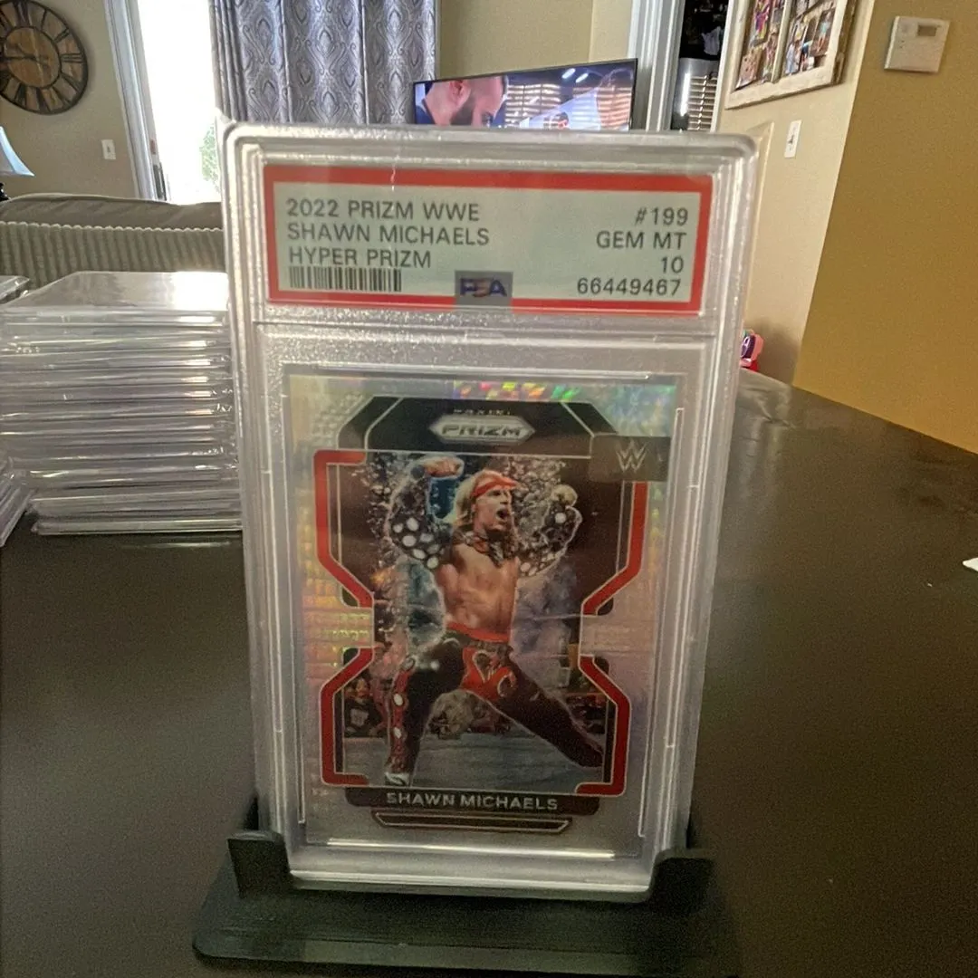 Product image for 2022 Panini Prizm Wwe Shawn Michaels Hyper Prizm PSA GEM MT 10
