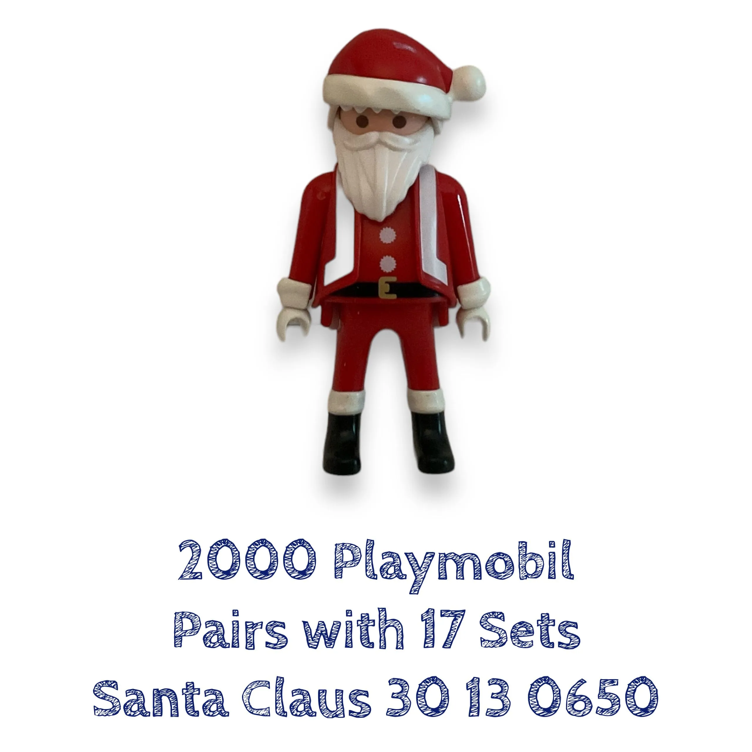 Product image for 2000 Playmobil Santa Claus Figure Pairs with 17 Sets Replacement Part 30130650
