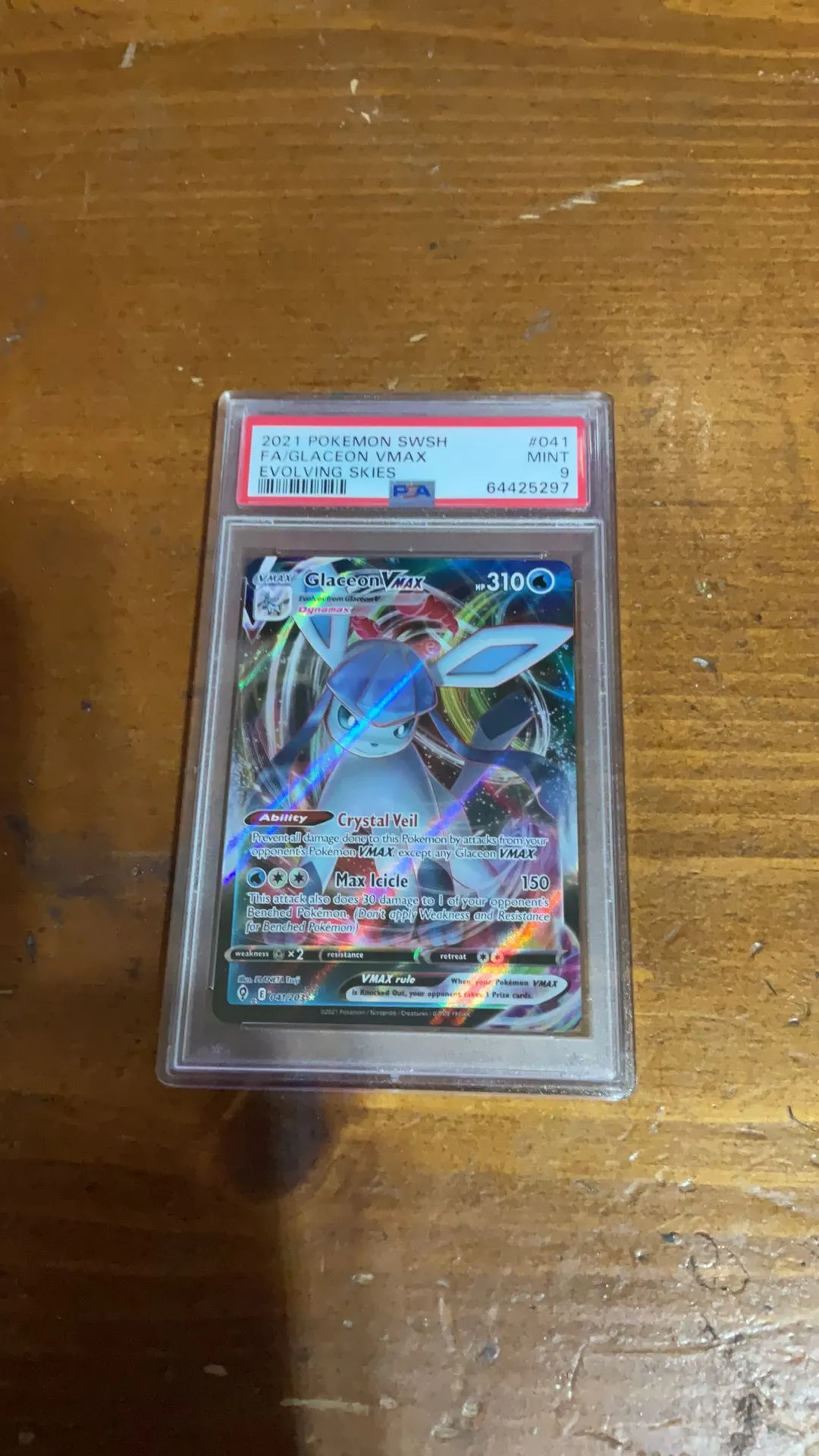 Product image for Glaceon Vmax PSA MINT 9