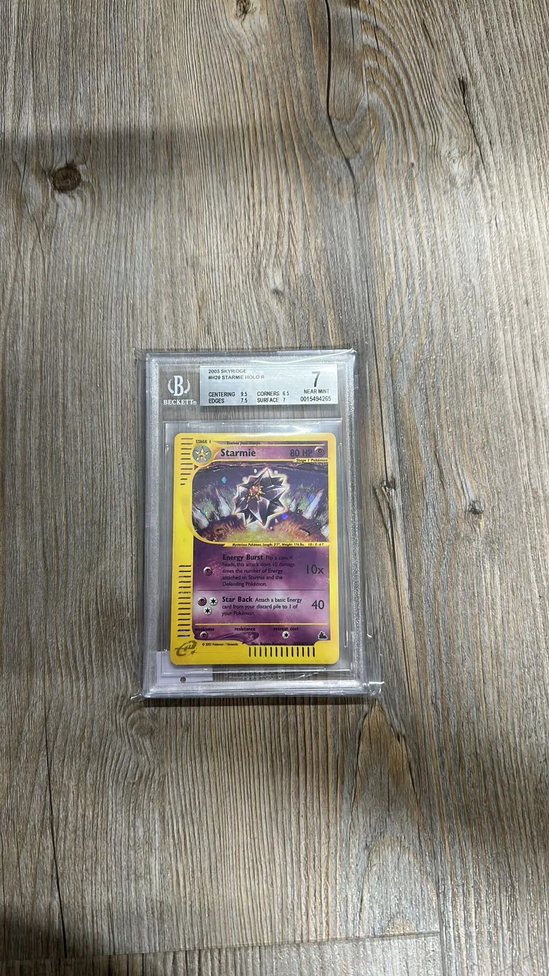 Product image for Starmie #H28 Skyridge BGS 7