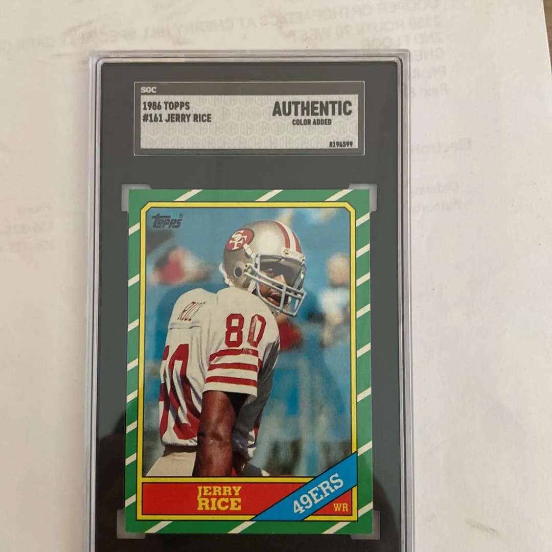 Product image for 1986 topps fine jerry rice #161