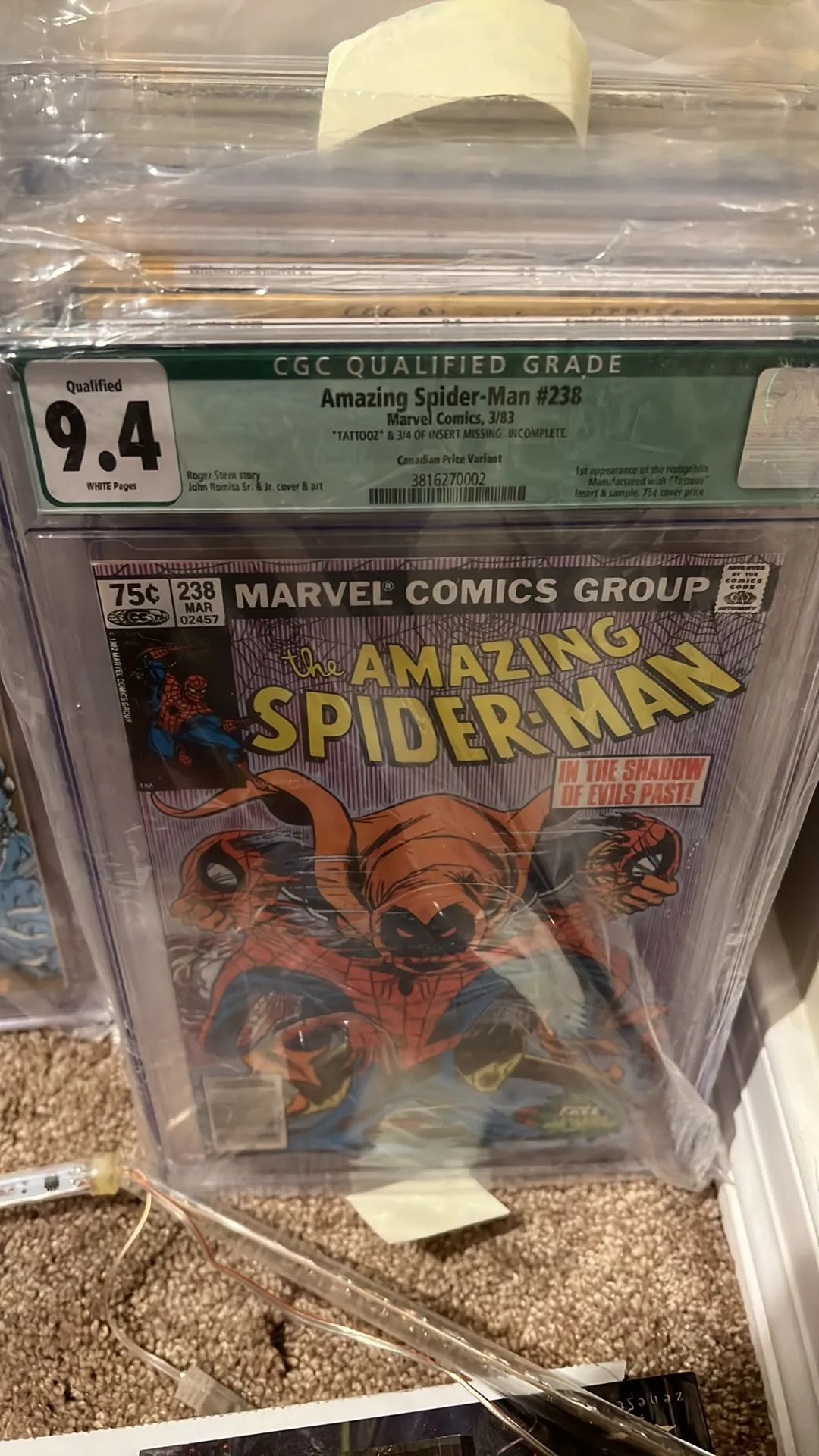 Product image for Amazing Spider-Man 238 Canadian Price Variant CGC 9.4 1983