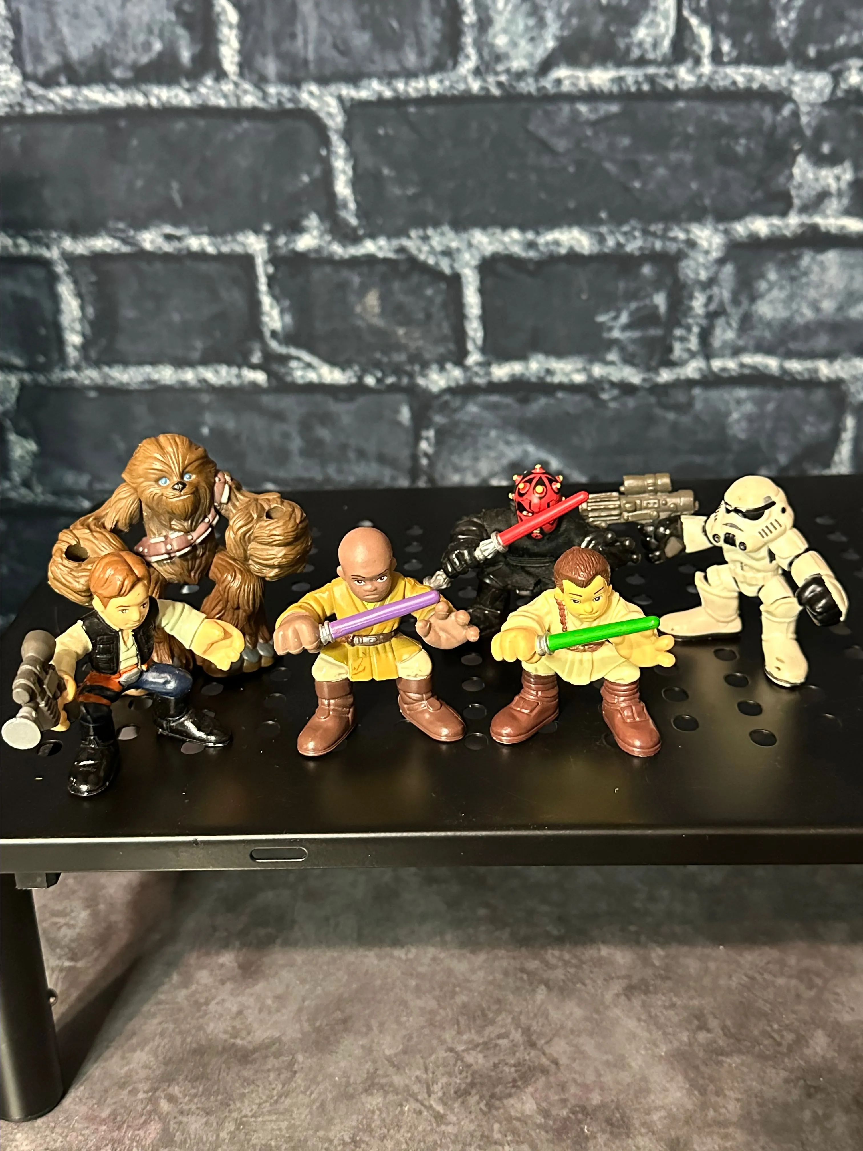 Product image for Toys - Star Wars Galactic Heroes 2001 lot bundle of 6 Chewbacca Darth Maul Stormtrooper
