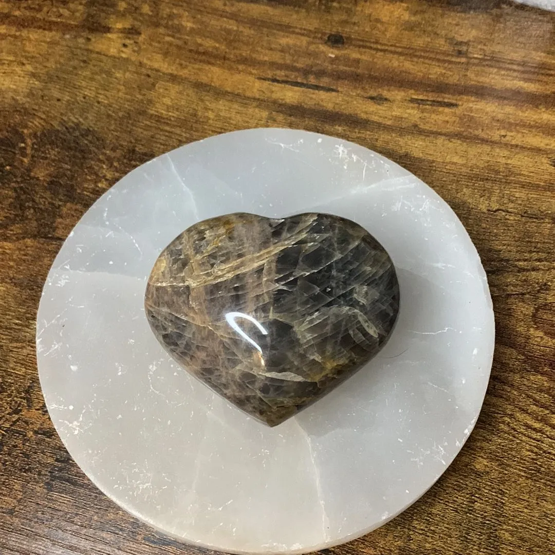 Product image for Black moonstone heart