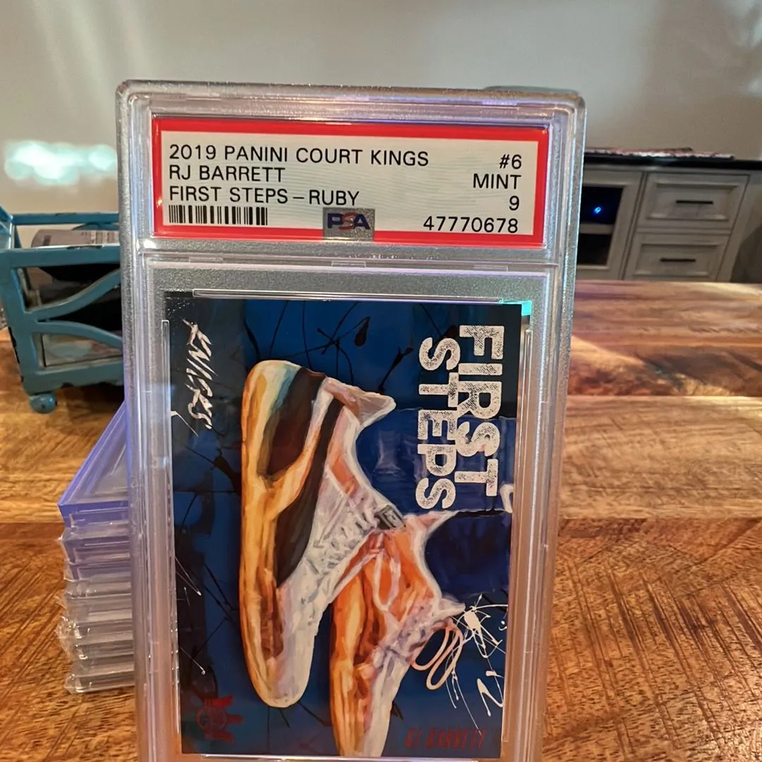 Product image for 2019 Panini Court Kings RJ BARRETT First Steps -ruby PSA 9 mint