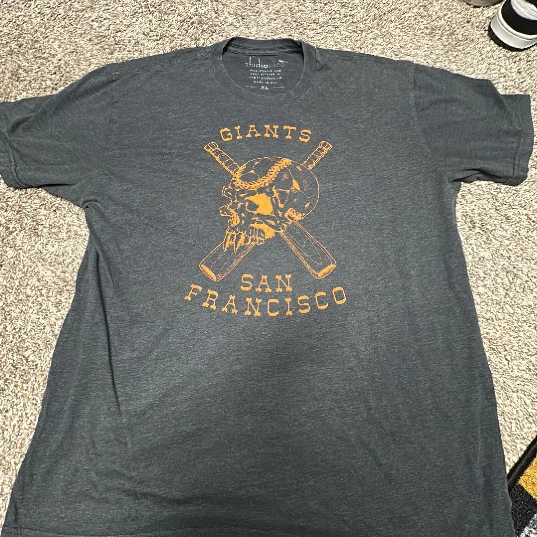 Product image for SF GIANTS VINTAGE HAND PRINTED TEE