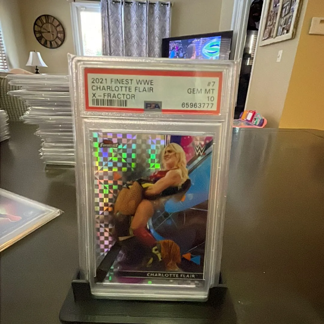 Product image for 2021 Topps Finest Wwe Charlotte Flair X-Fractor PSA GEM MT 10