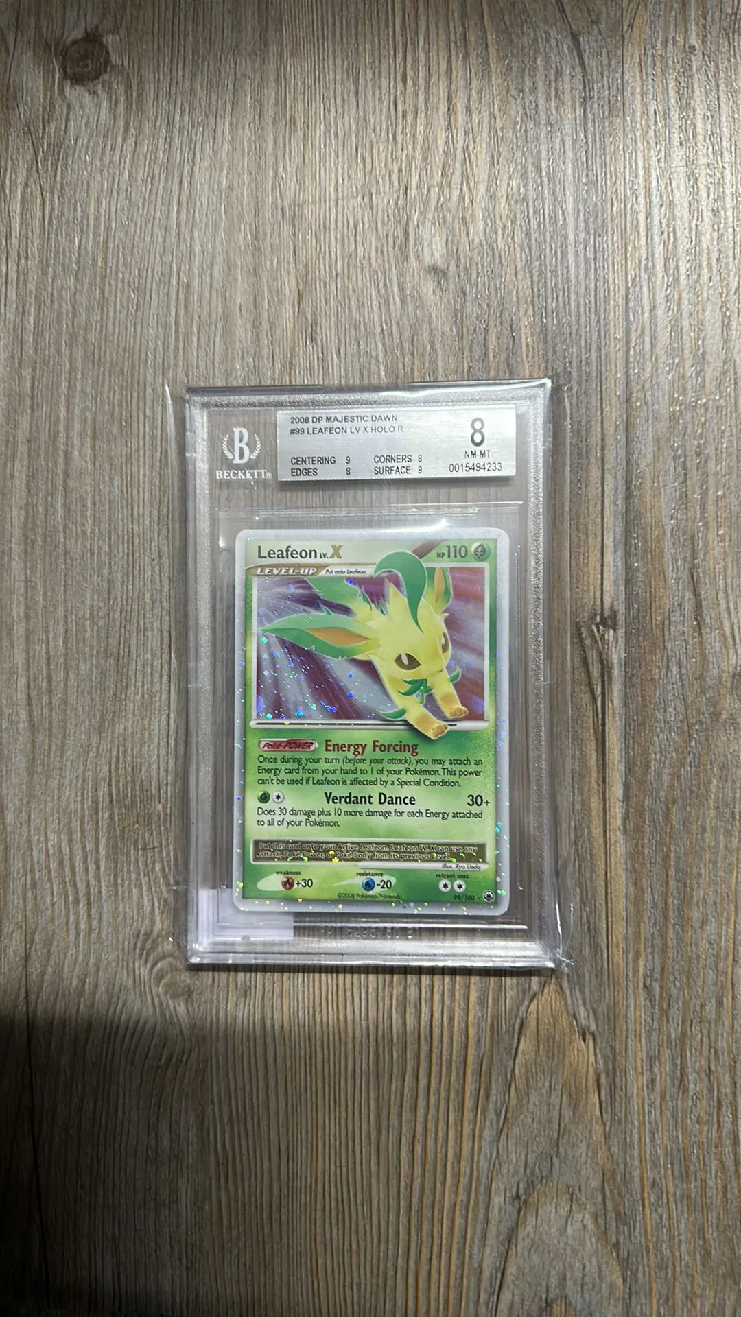 Product image for Leafeon Lv X Holo BGS 8