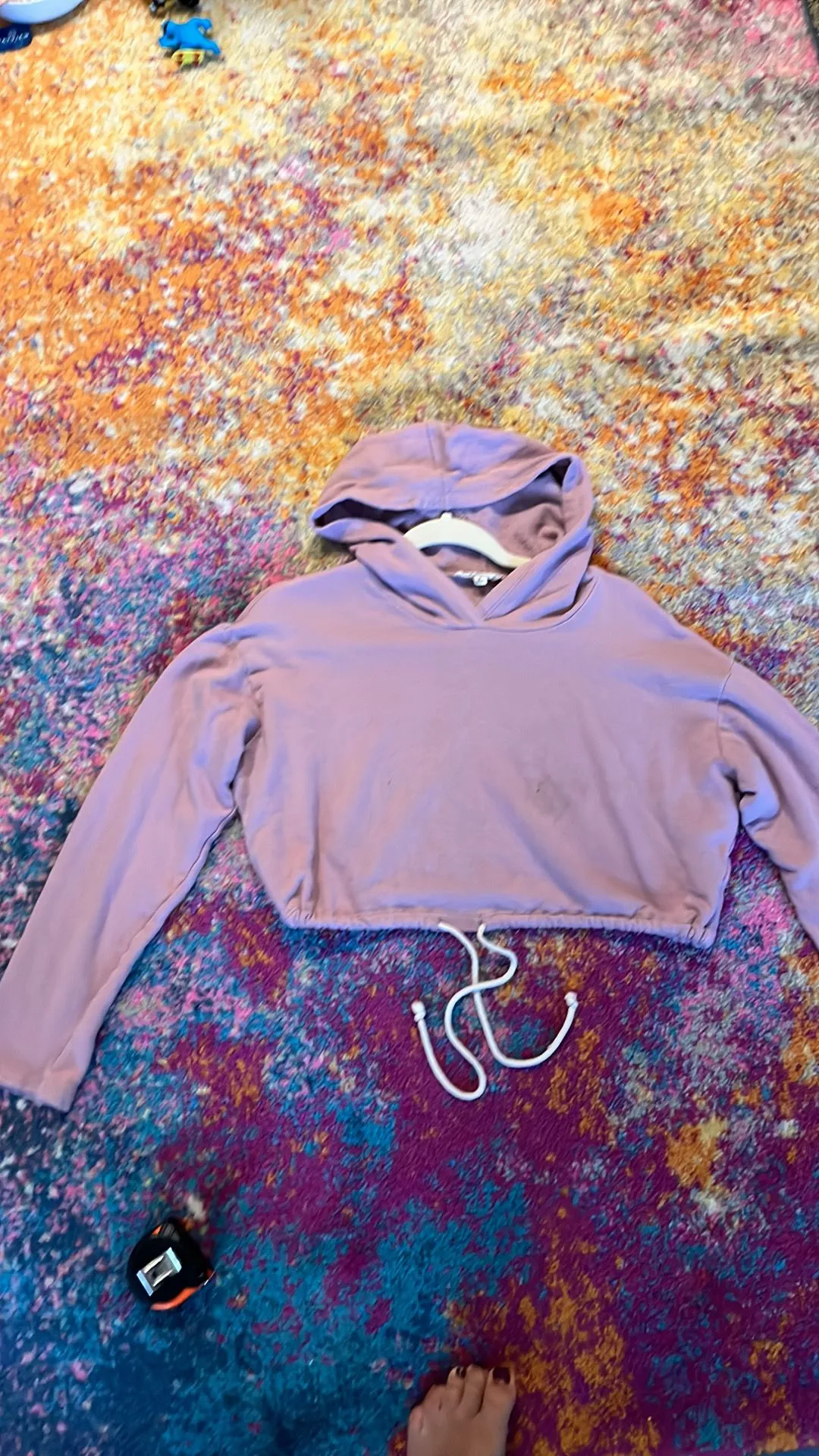Product image for LA Hearts PINK/PURPLE Crop Hoodie