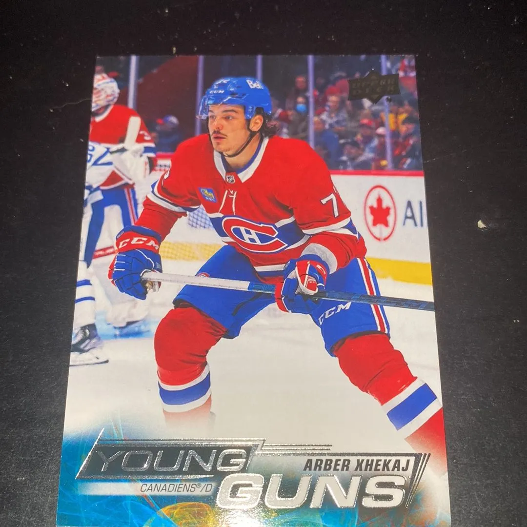 Product image for ARBER XHEKAJ 2022-23 UPPER DECK YOUNG GUNS ROOKIE CARD YG RC #490