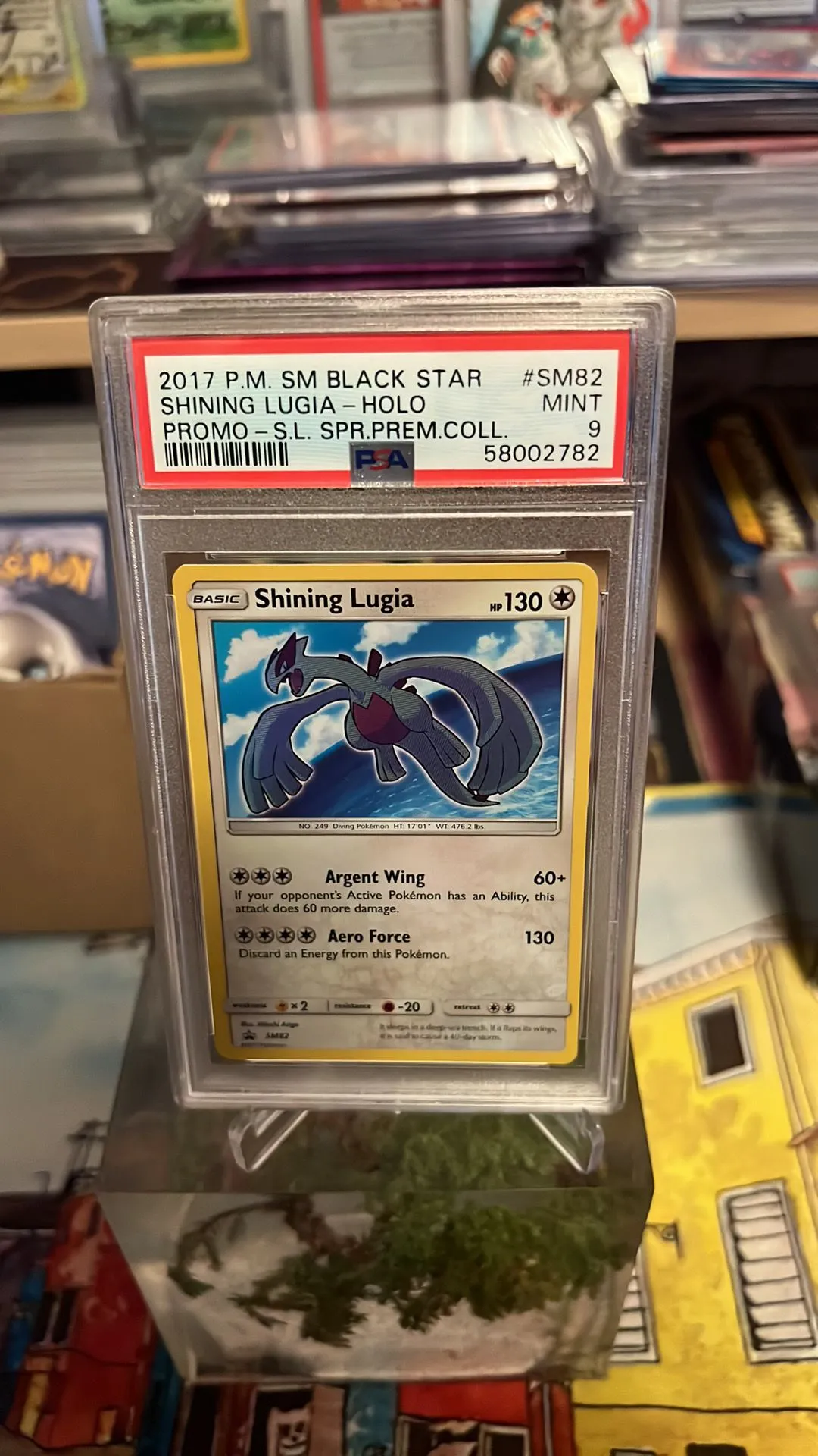 Product image for 2017 Pokemon Sm Black Star Promo Shining Lugia-Holo Promo-S.L. Spr.Prem.Coll. PSA MINT 9