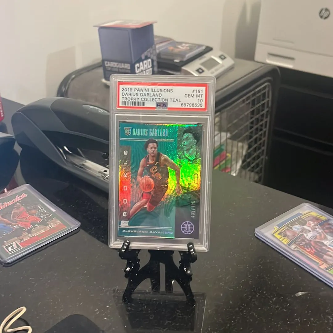 Product image for Darius Garland Illusions Trophy Collection Teal RC #191 /125 PSA 10 GEM MINT