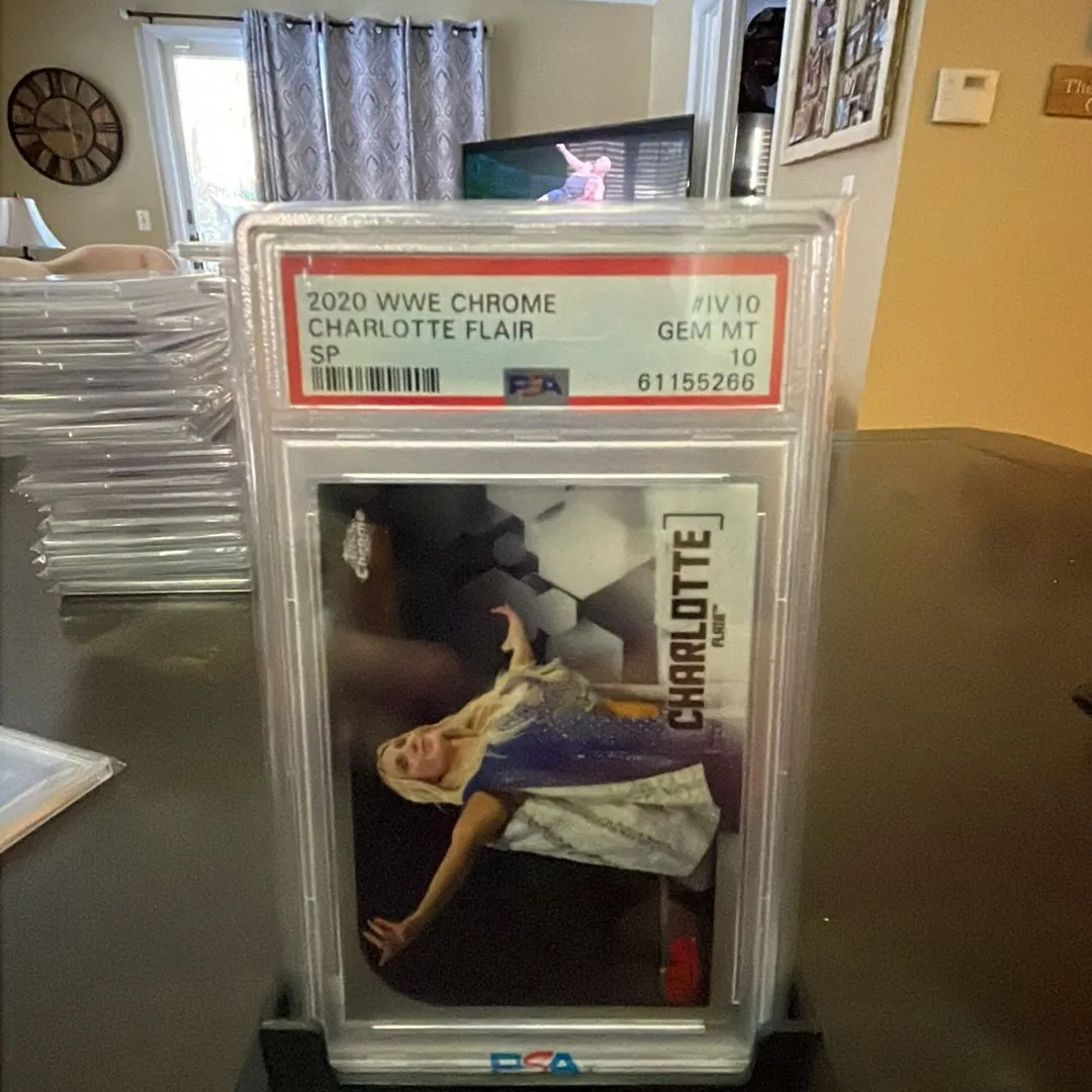 Product image for 2020 Topps Wwe Chrome Charlotte Flair Sp PSA GEM MT 10