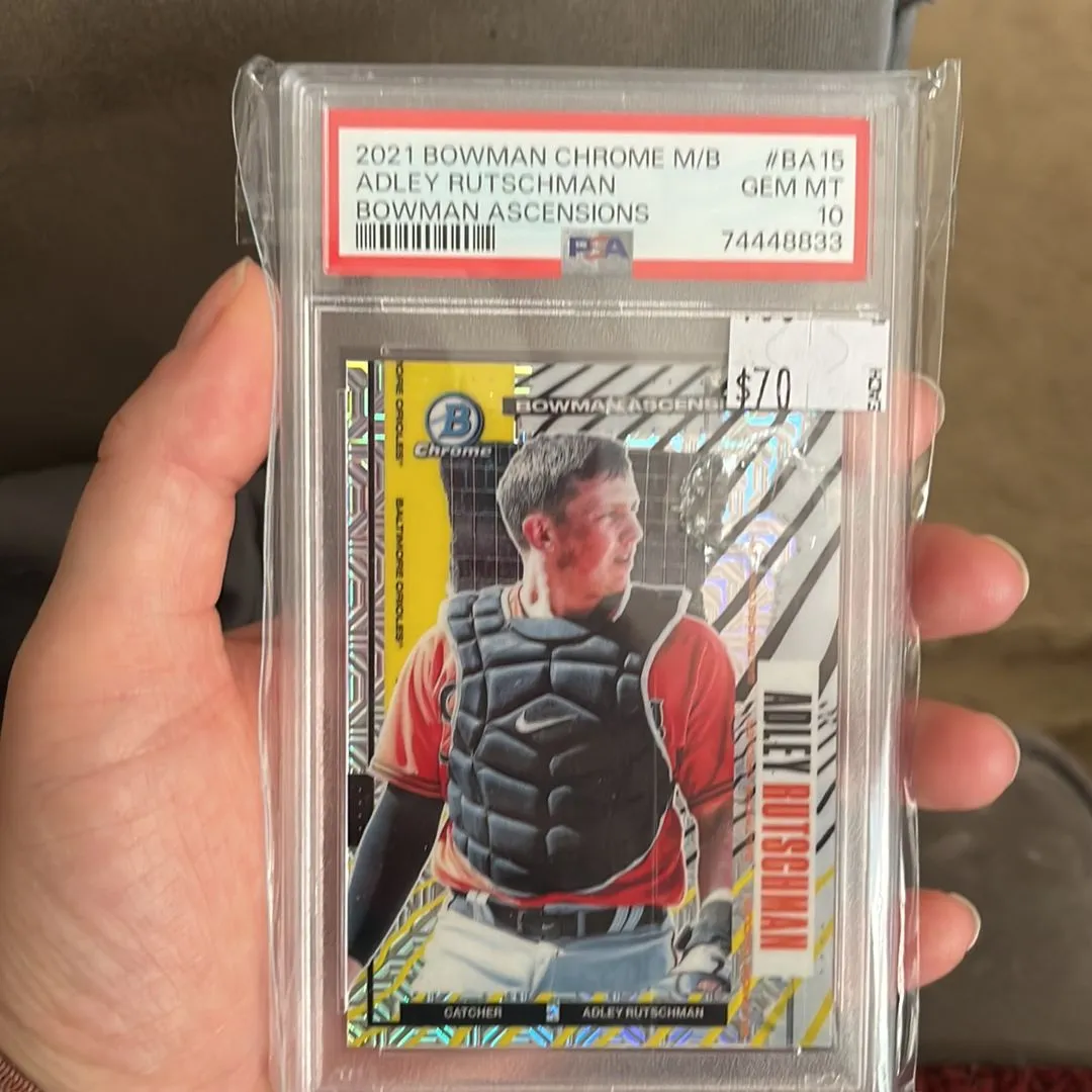Product image for 2021 Bowman Chrome Mega Box Bowman Ascensions Adley Rutschman BA15 Bowman Ascensions PSA GEM MT 10