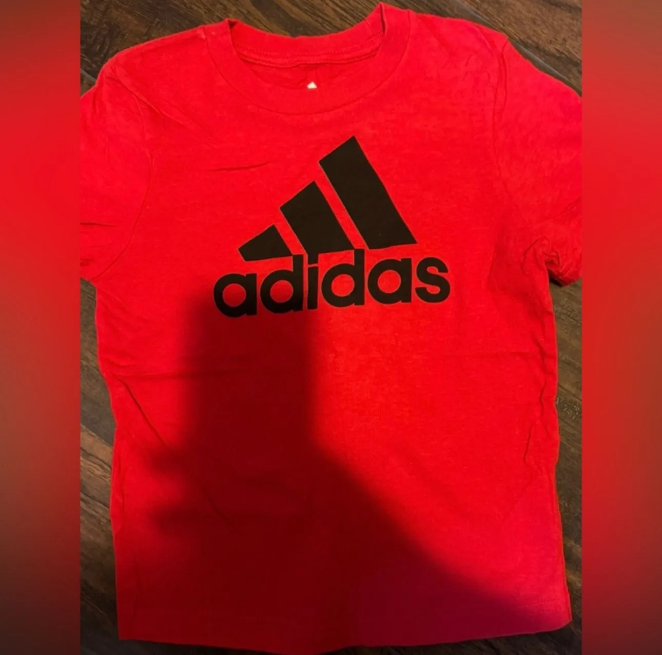 Product image for Pre-Owned Red Adidas Short Sleeve T-Shirt Toddler 3T