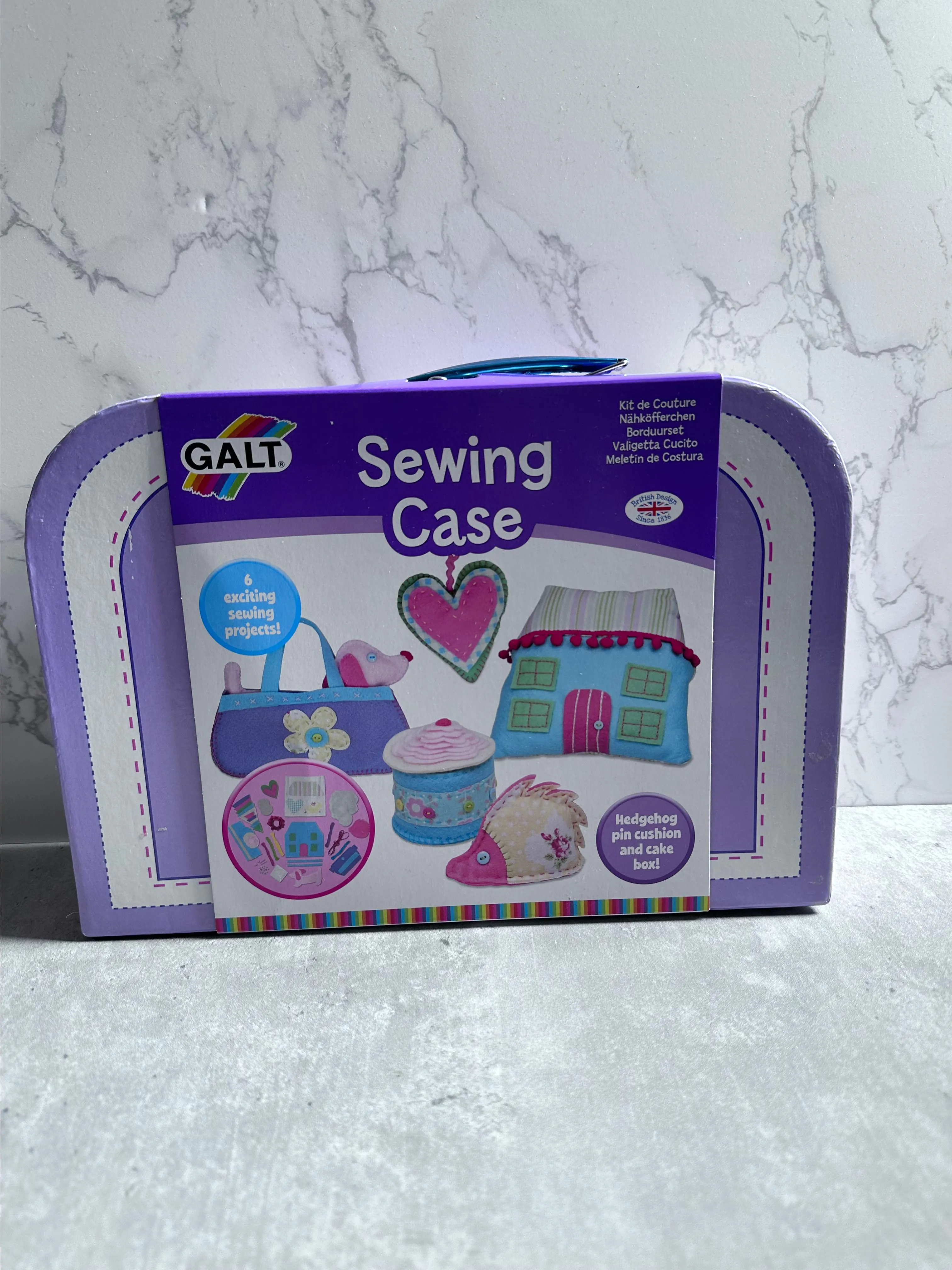 Product image for Sewing Case Box Kit For Kids Children DIY Educational Activity Create Cute Items