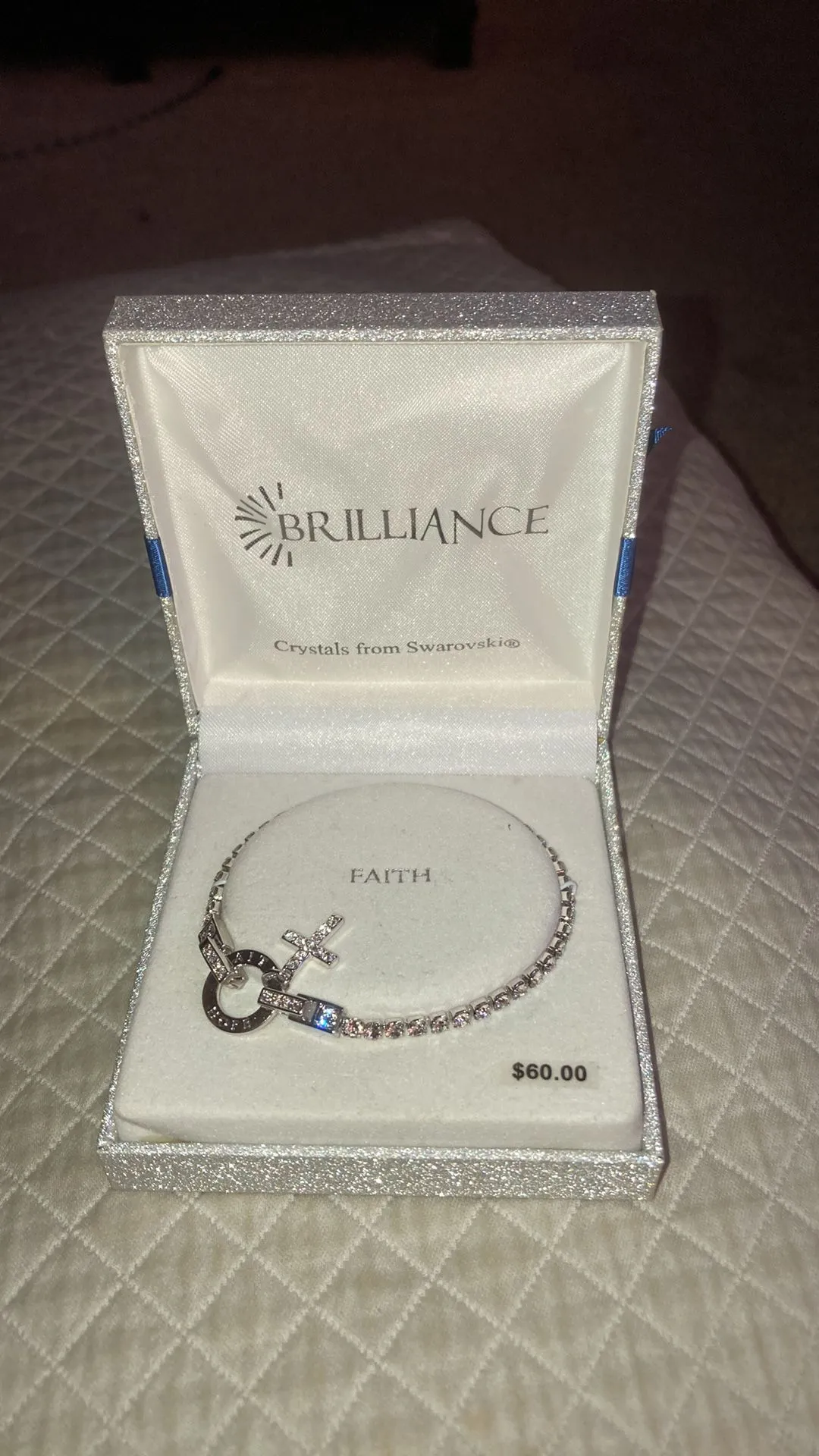 Product image for Sterling silver Swarovski crystal bracelet