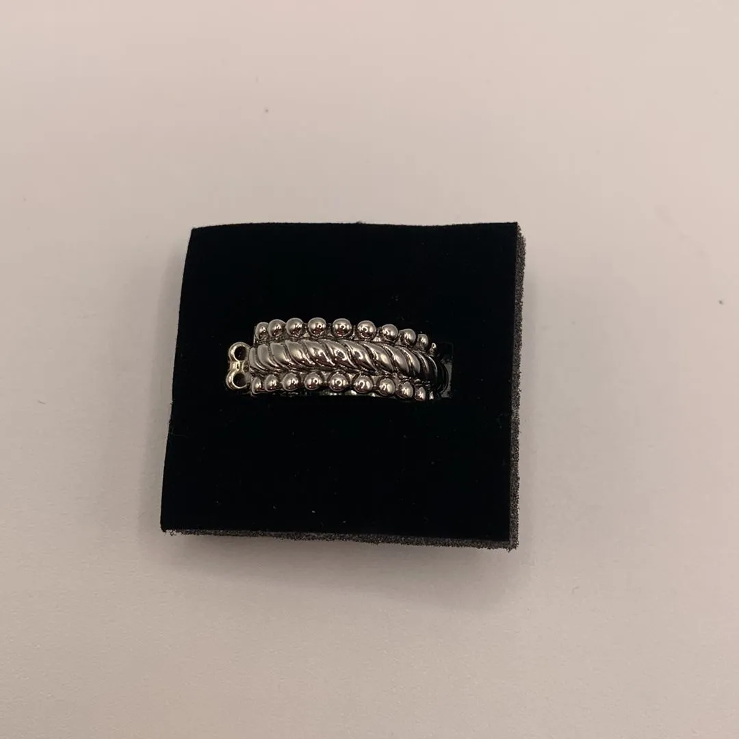 Product image for Tangible texture silver ring