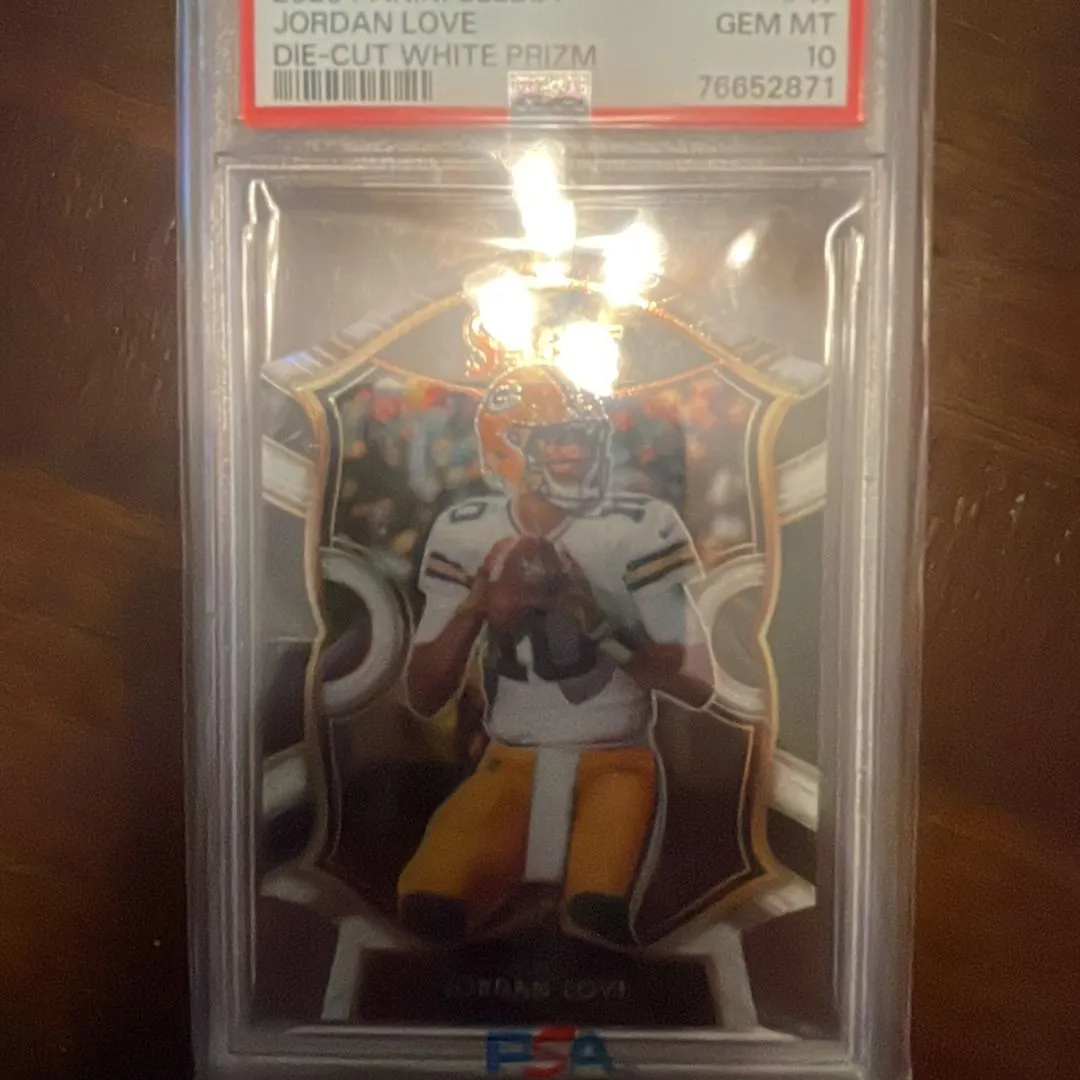 Product image for 2020 Panini Select Jordan Love 47 Die-Cut White Prizm PSA GEM MT 10