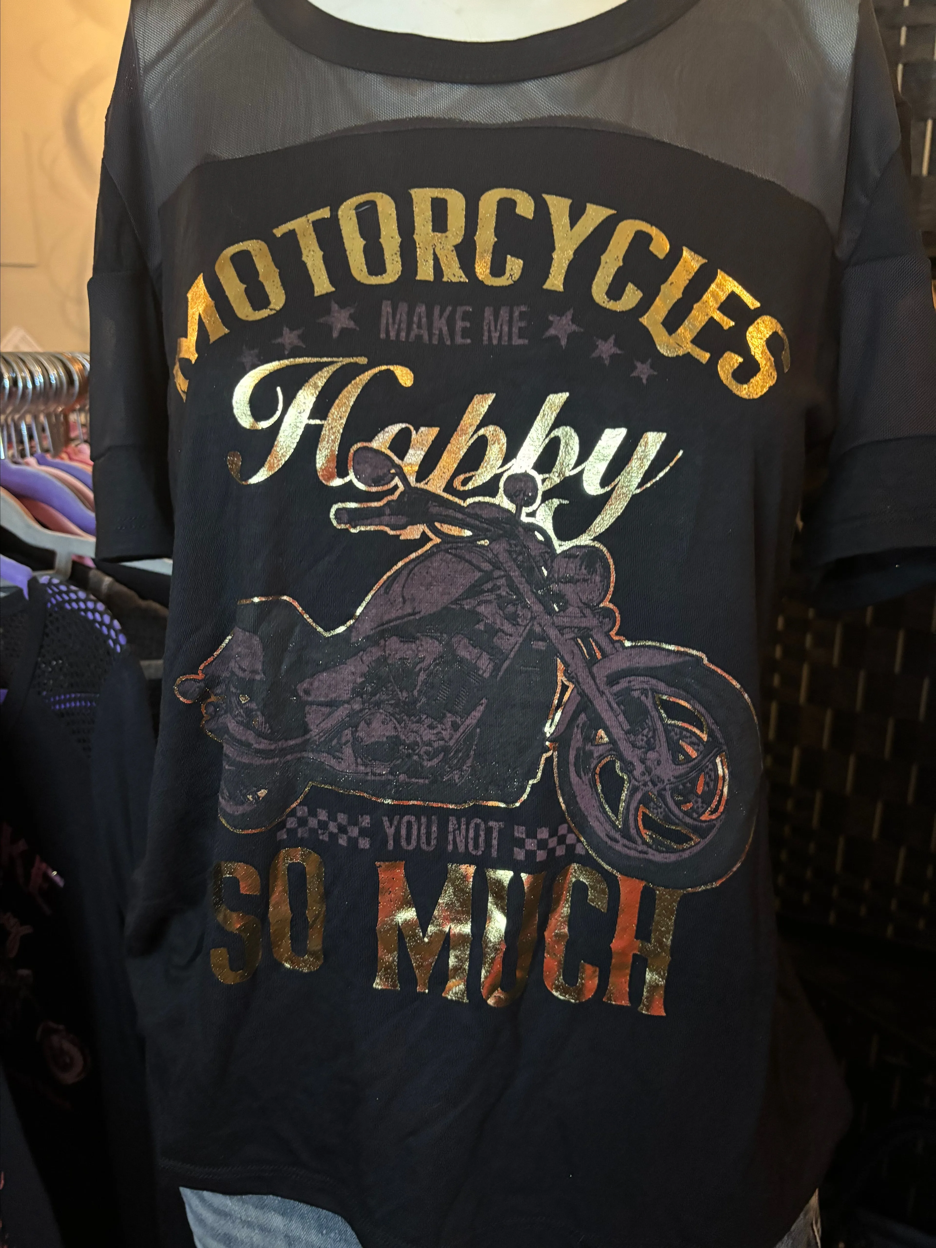 Product image for Liberty Wear Motorcycles Make Me Happy Tee