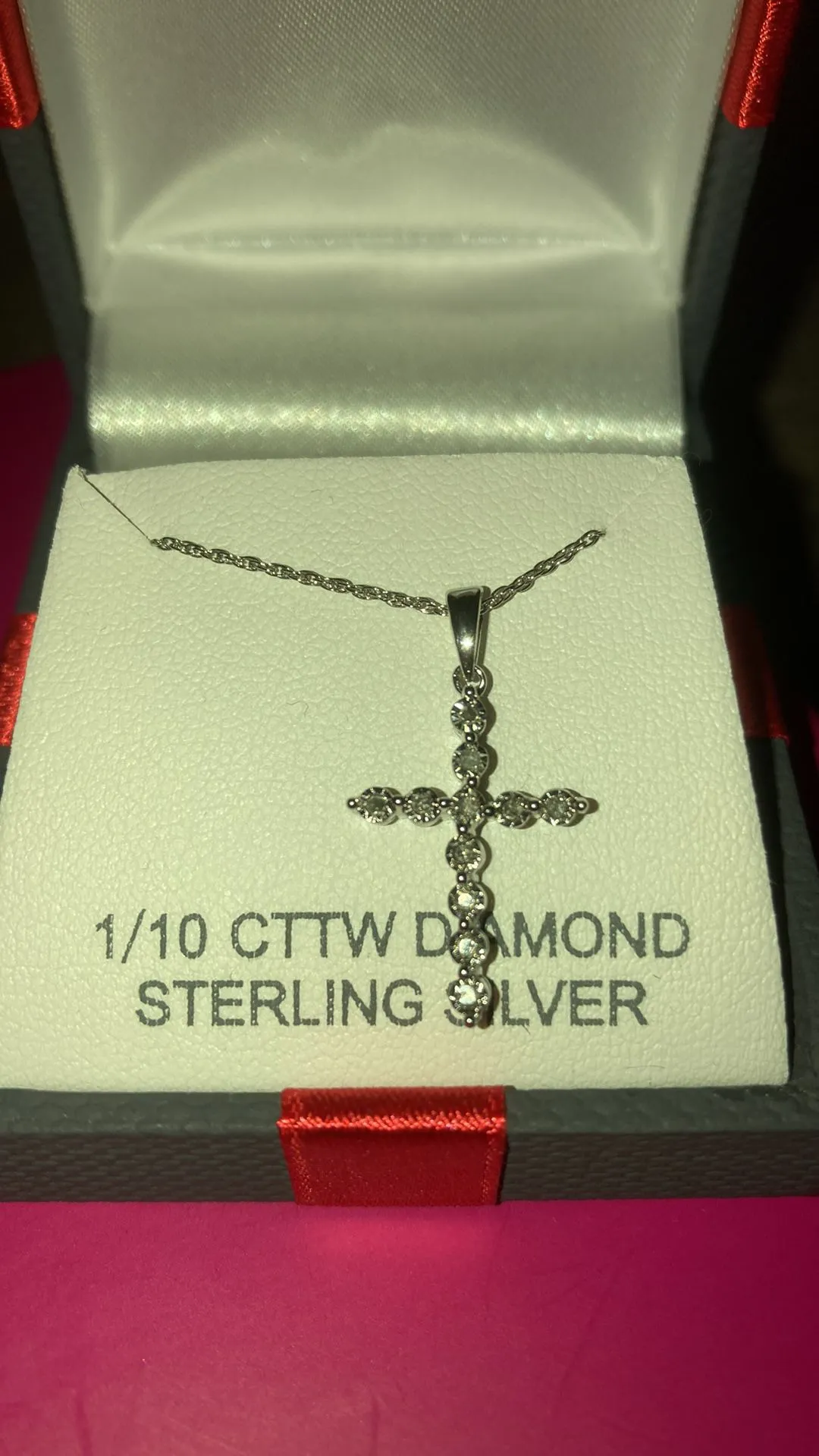 Product image for 18 inch sterling silver cross necklace