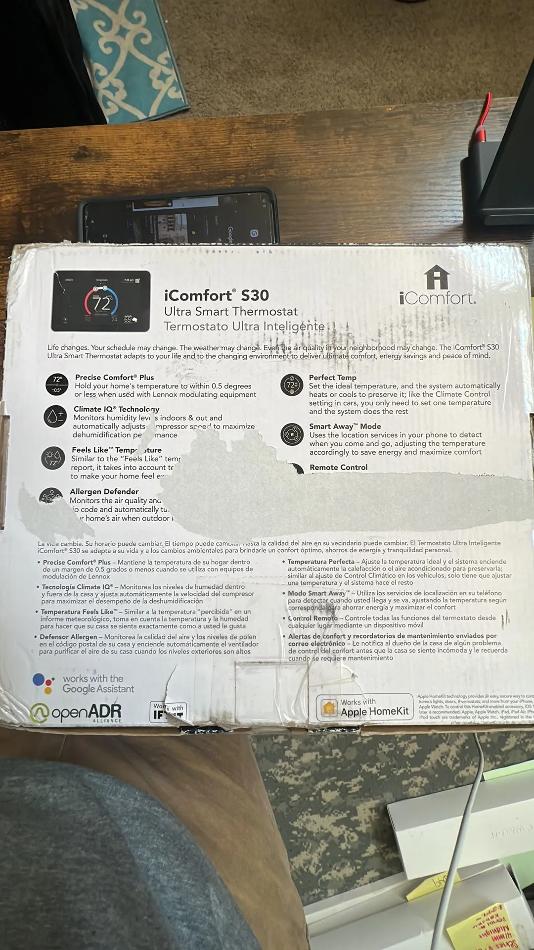 Product image for Lennox Icomfort S30 Ultra Smart Thermostat