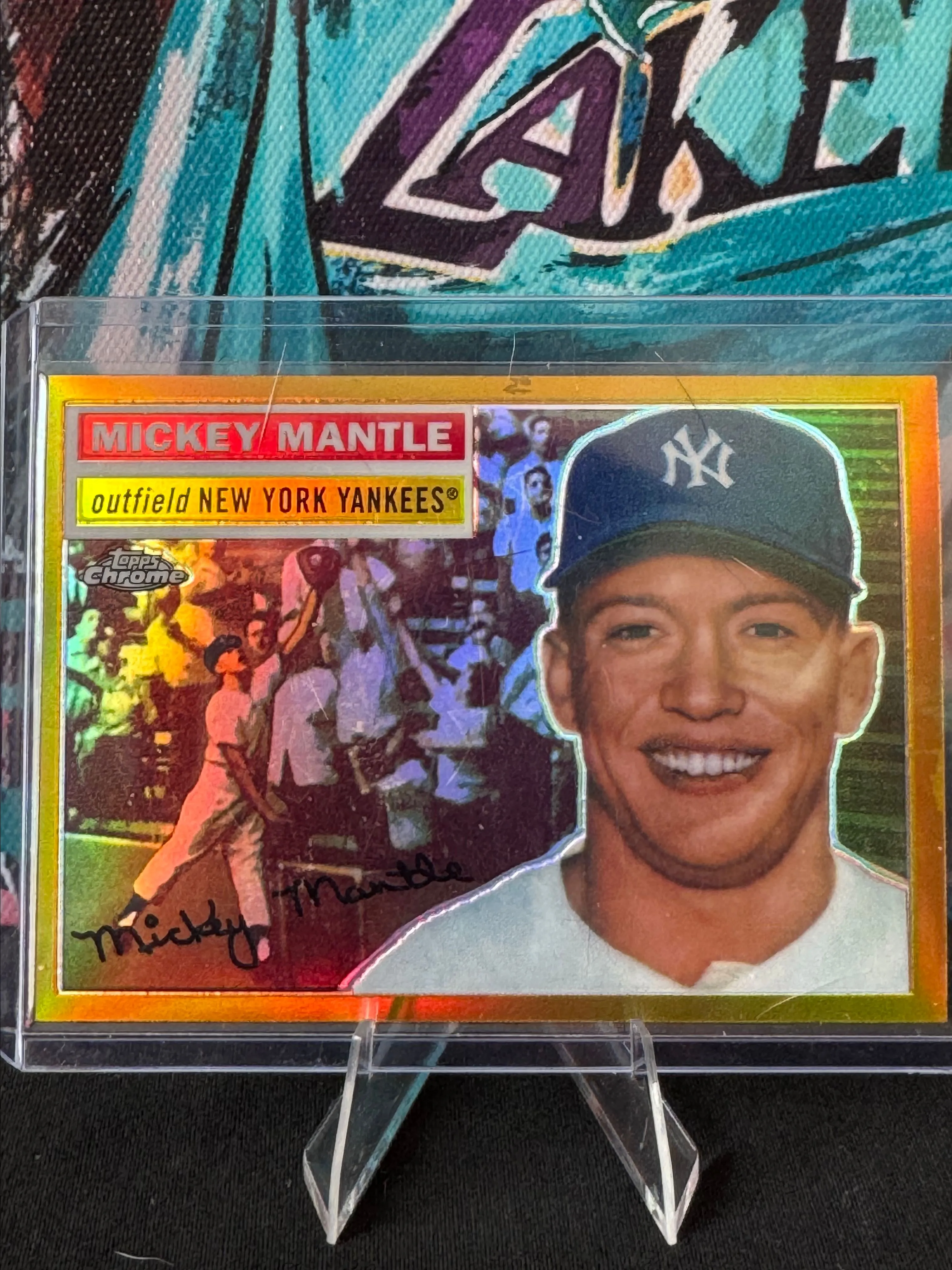 Product image for 2009 Mickey Mantle Topps Chrome 1956 Gold Refractor