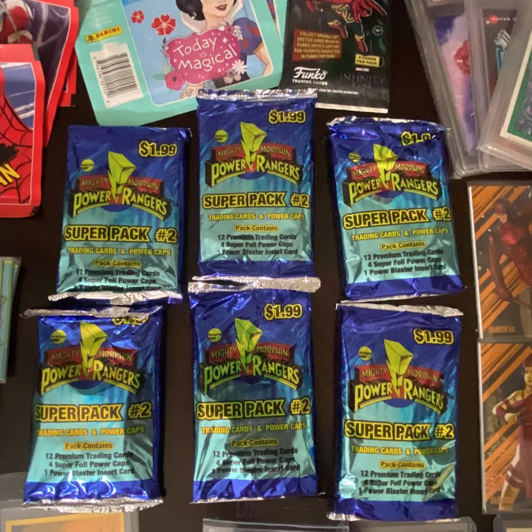 Product image for Power ranger 1994 super packs with holo chase pogs and 1 power foil per pack
