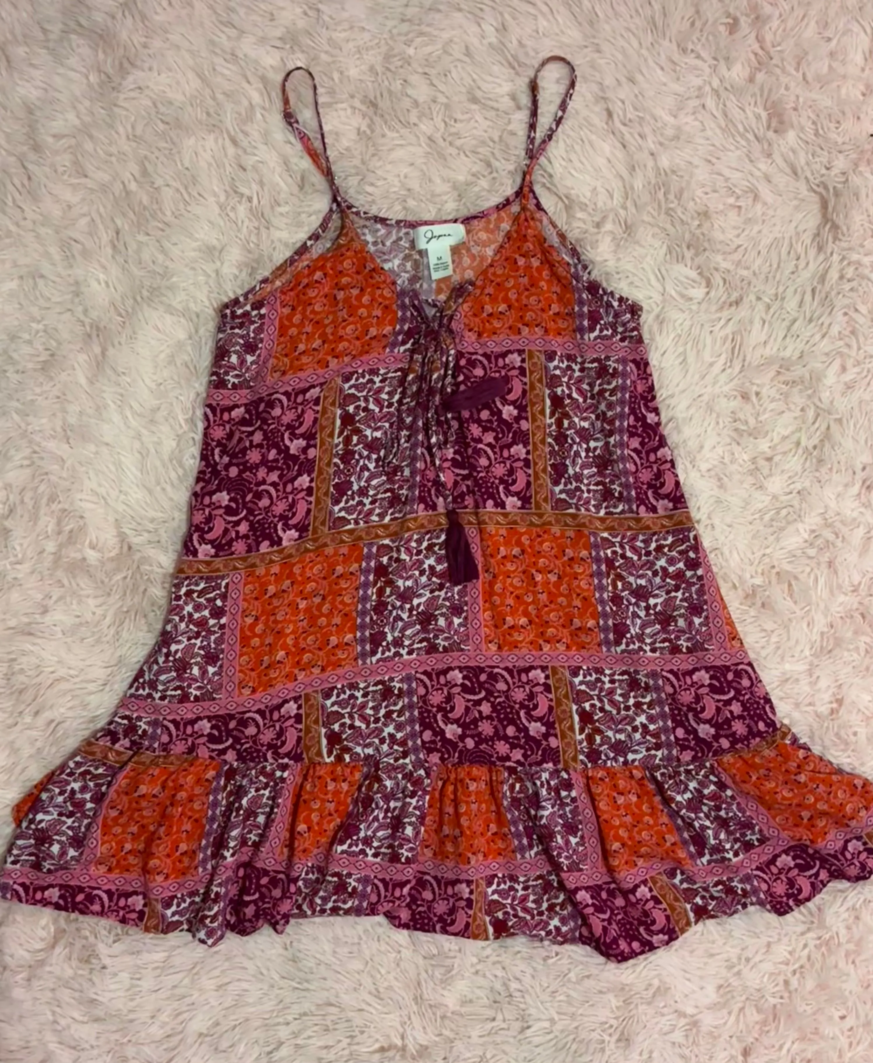 Product image for NWT Japna Bohemian Boho Flare Tank Mid-Length Sundress Size Medium