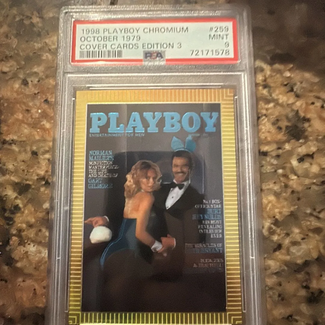 Product image for 1998 Playboy Chromium Cover Cards Edition 3 October 1979 Cover Cards Edition 3 PSA MINT 9