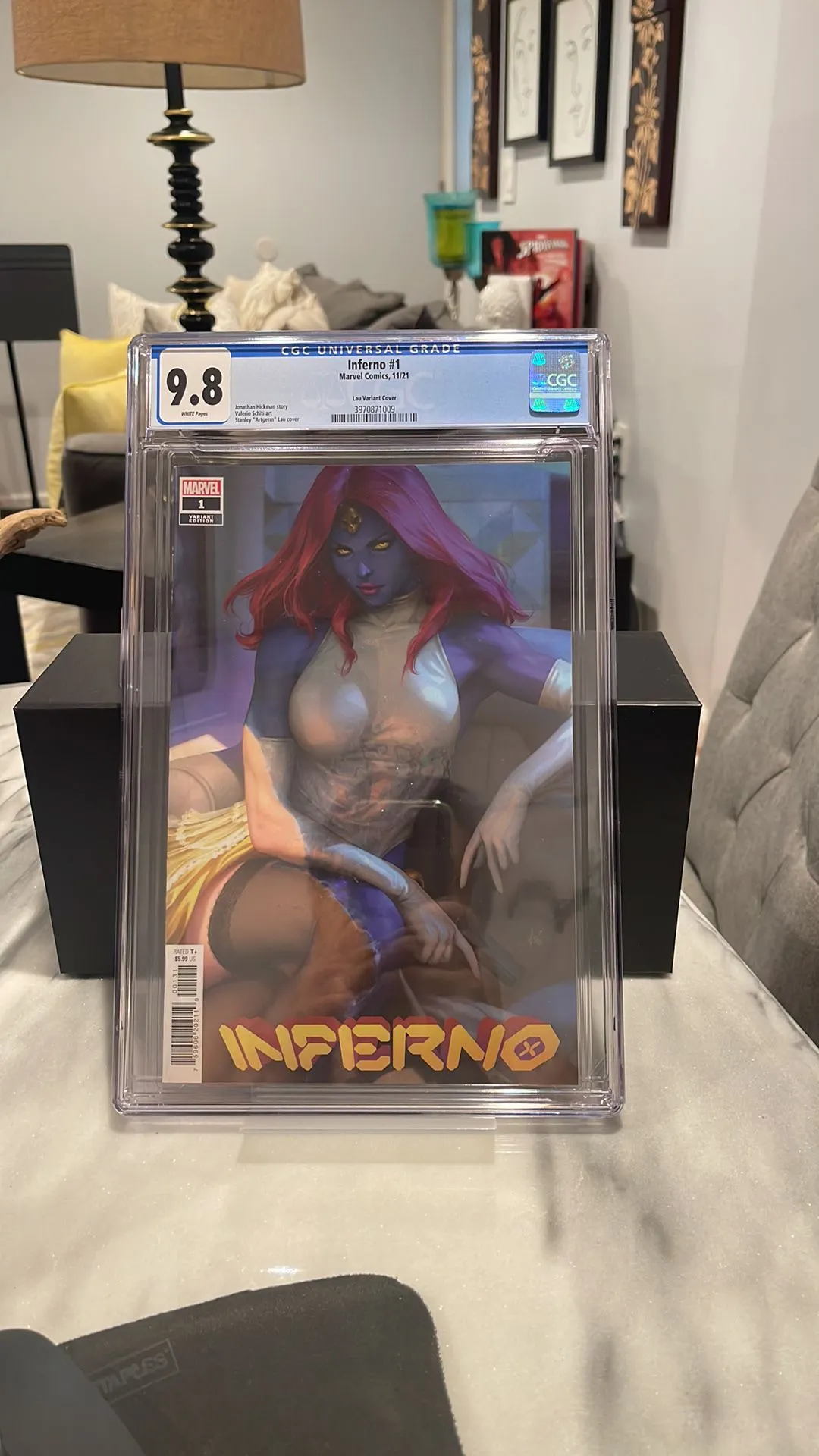 Product image for Inferno #1 CGC 9.8 Stanley Artgerm Lau Variant 2021 Marvel Comics White Pages